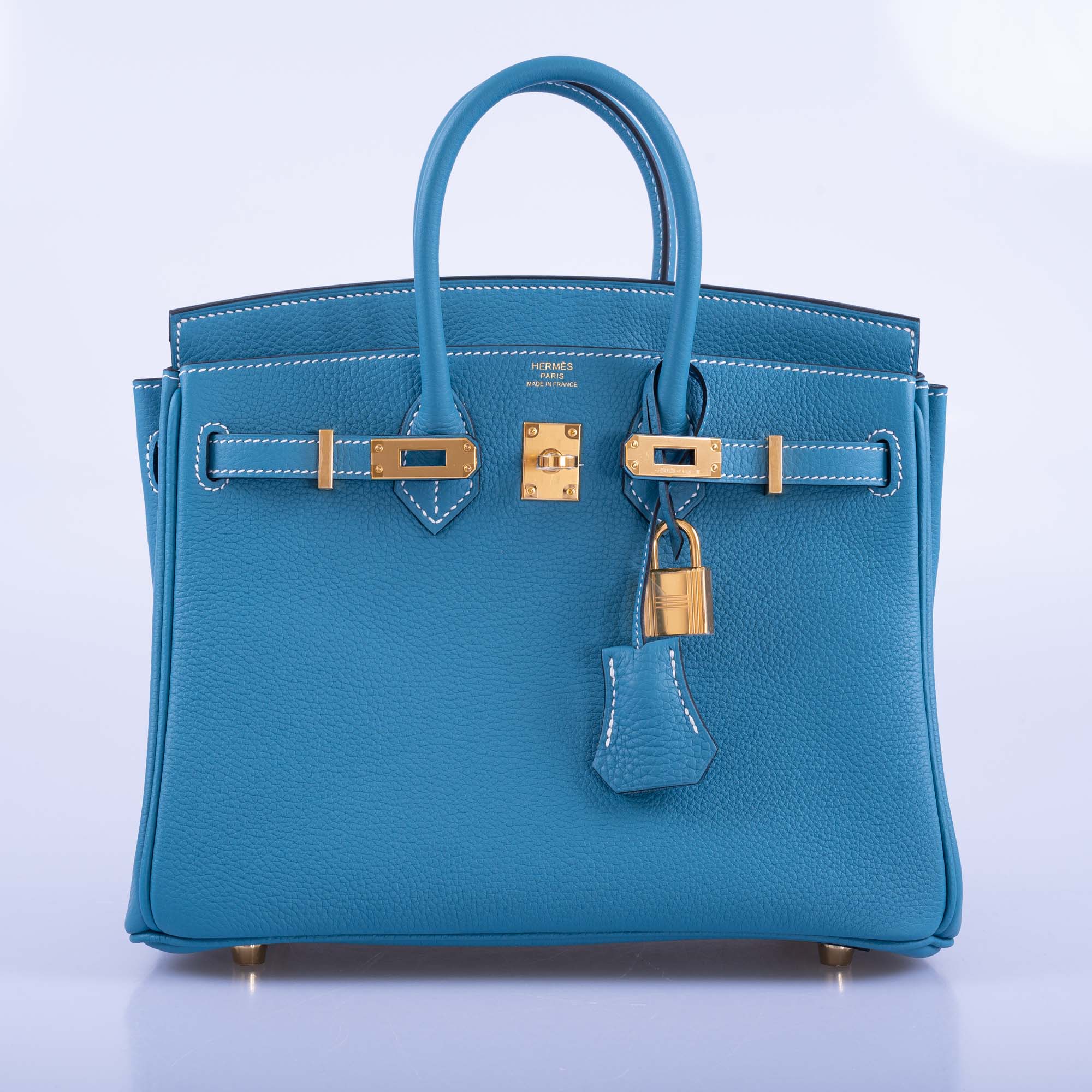 Hermès Birkin 25 Blue Jean Togo Gold Hardware