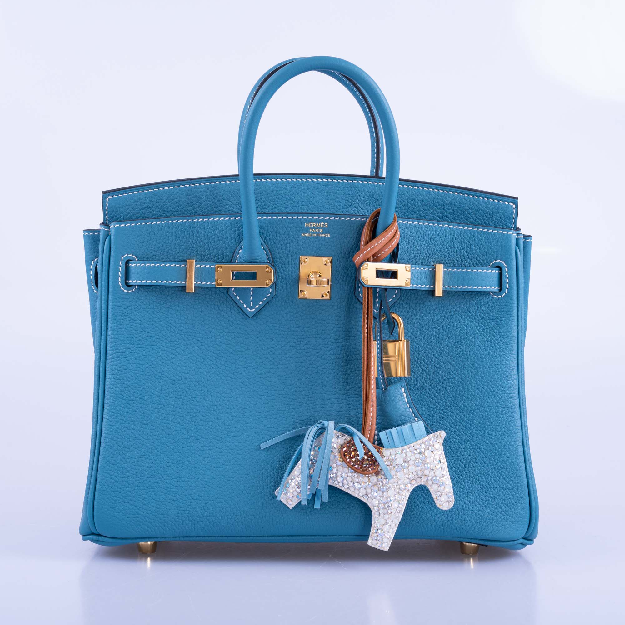 Hermès Birkin 25 Blue Jean Togo Gold Hardware