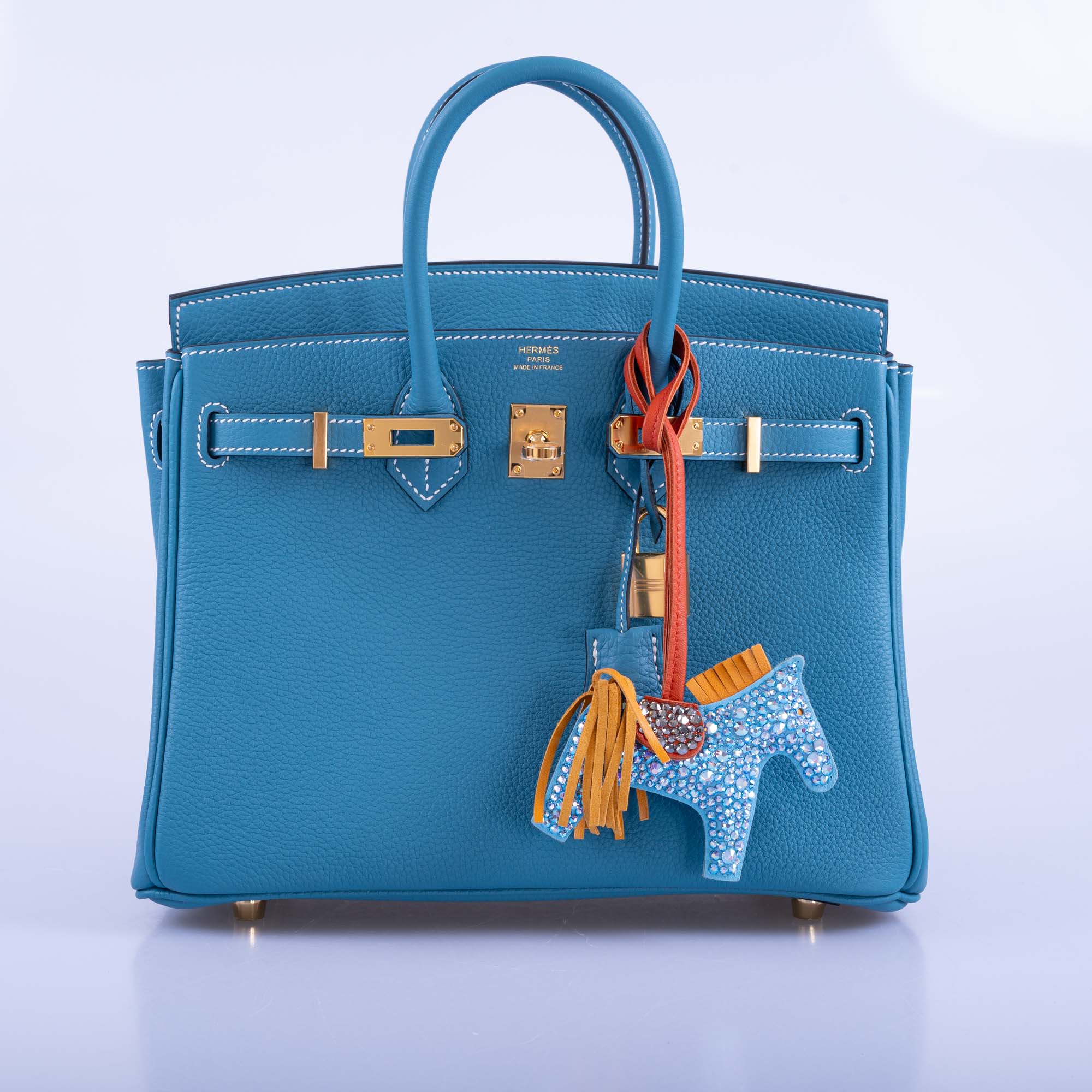 Hermès Birkin 25 Blue Jean Togo Gold Hardware