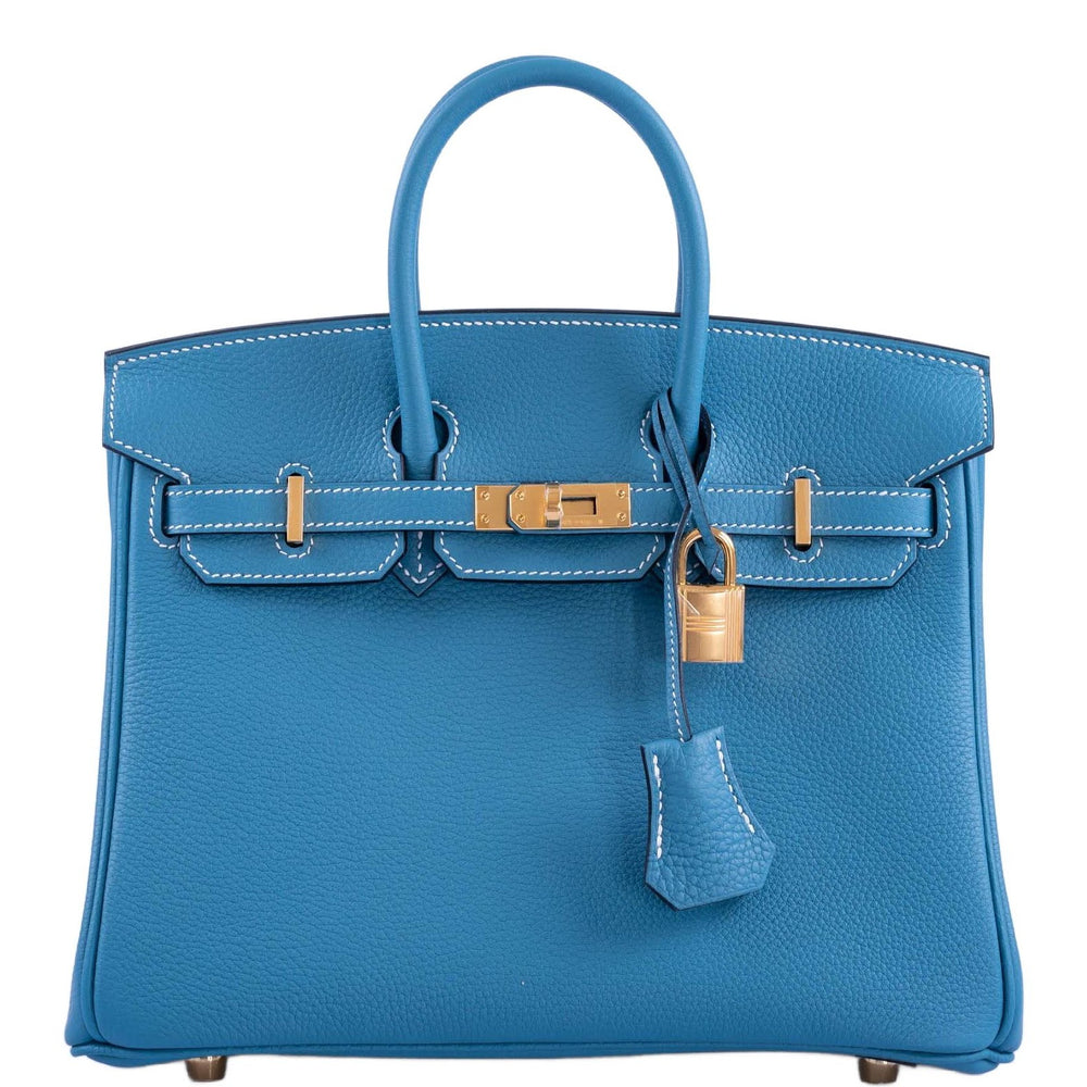 Hermès Birkin 25 Blue Jean Togo Gold Hardware
