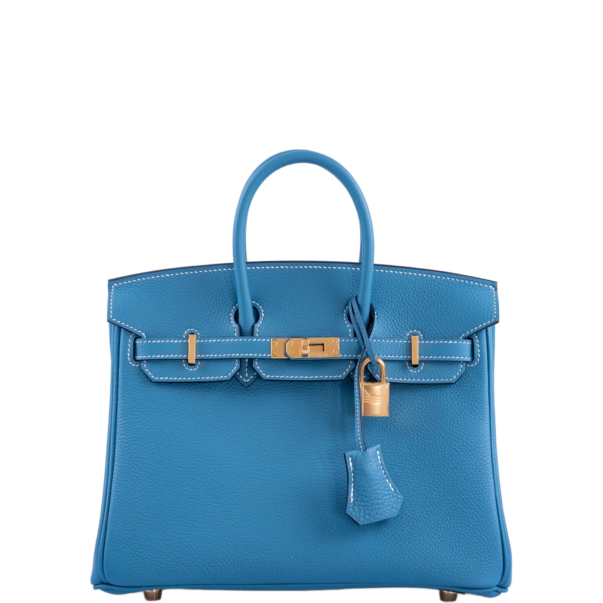 Hermès Birkin 25 Blue Jean Togo Gold Hardware