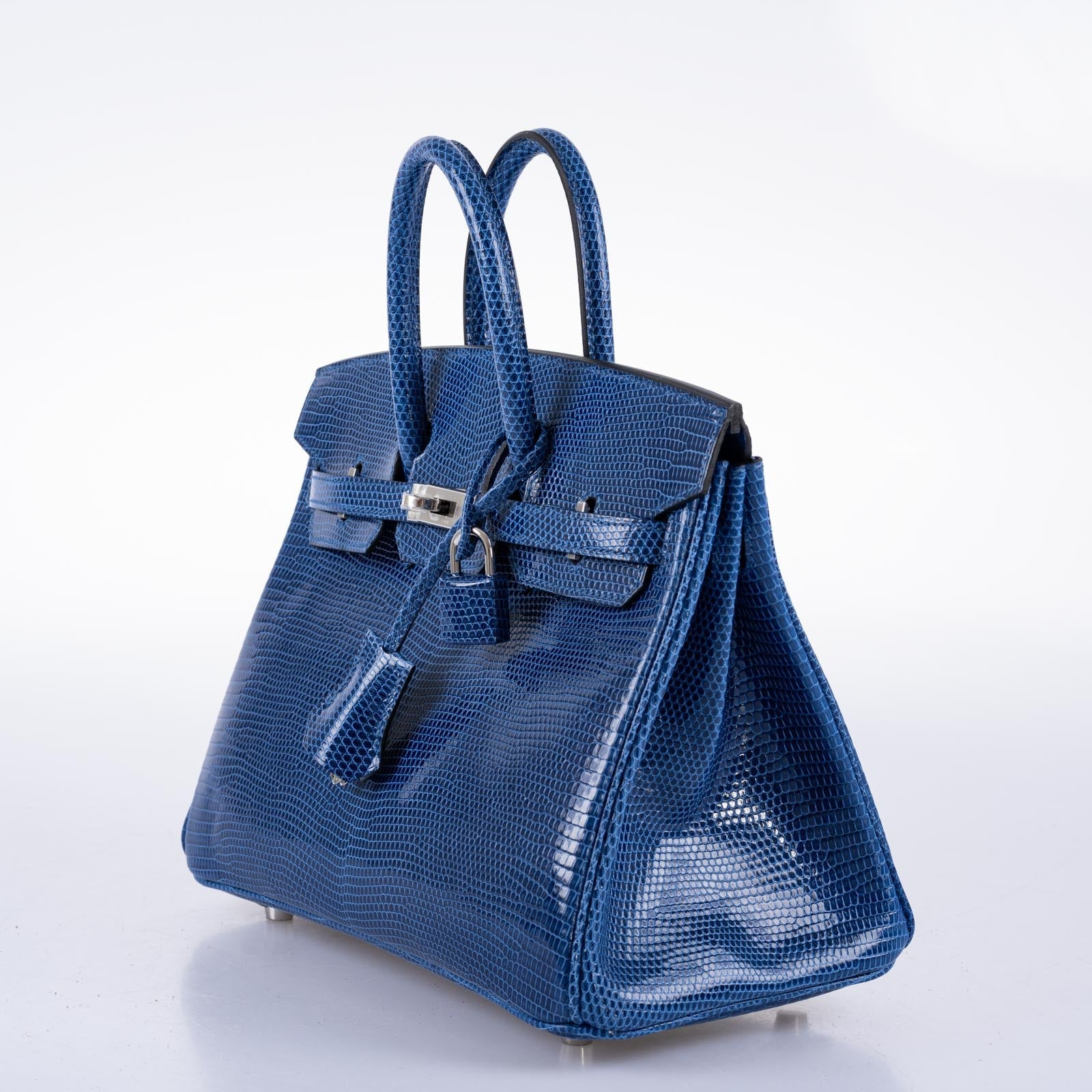Hermès Birkin 25 Blue Sapphire Niloticus Lizard Palladium Hardware