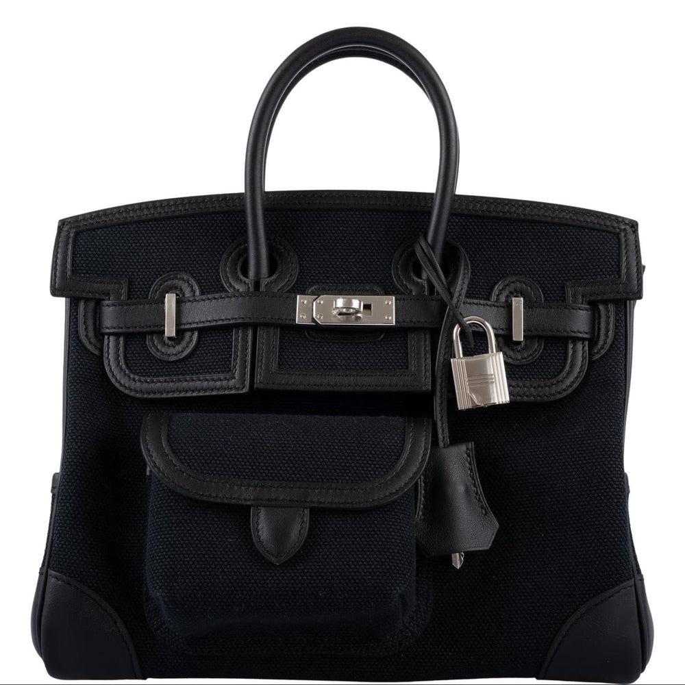 Hermès Birkin 25 Cargo Caban Toile Goéland and Swift Palladium Hardware