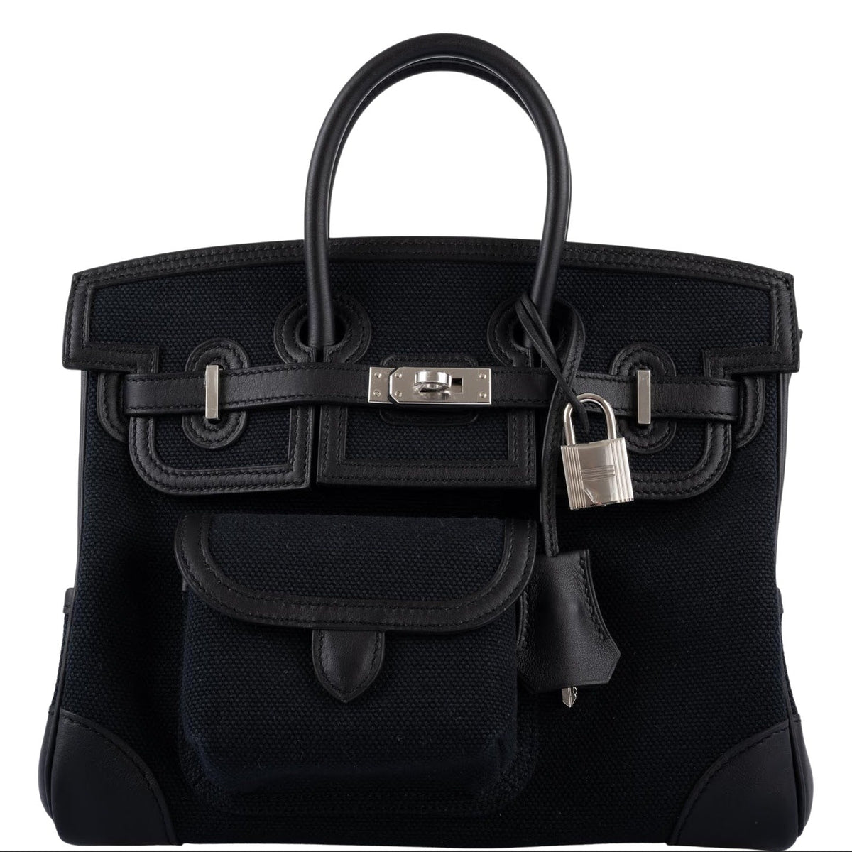 Hermès Birkin 25 Cargo Caban Toile Goéland and Swift Palladium Hardware