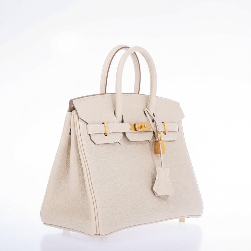 Hermès Birkin 25 Craie Togo Gold Hardware