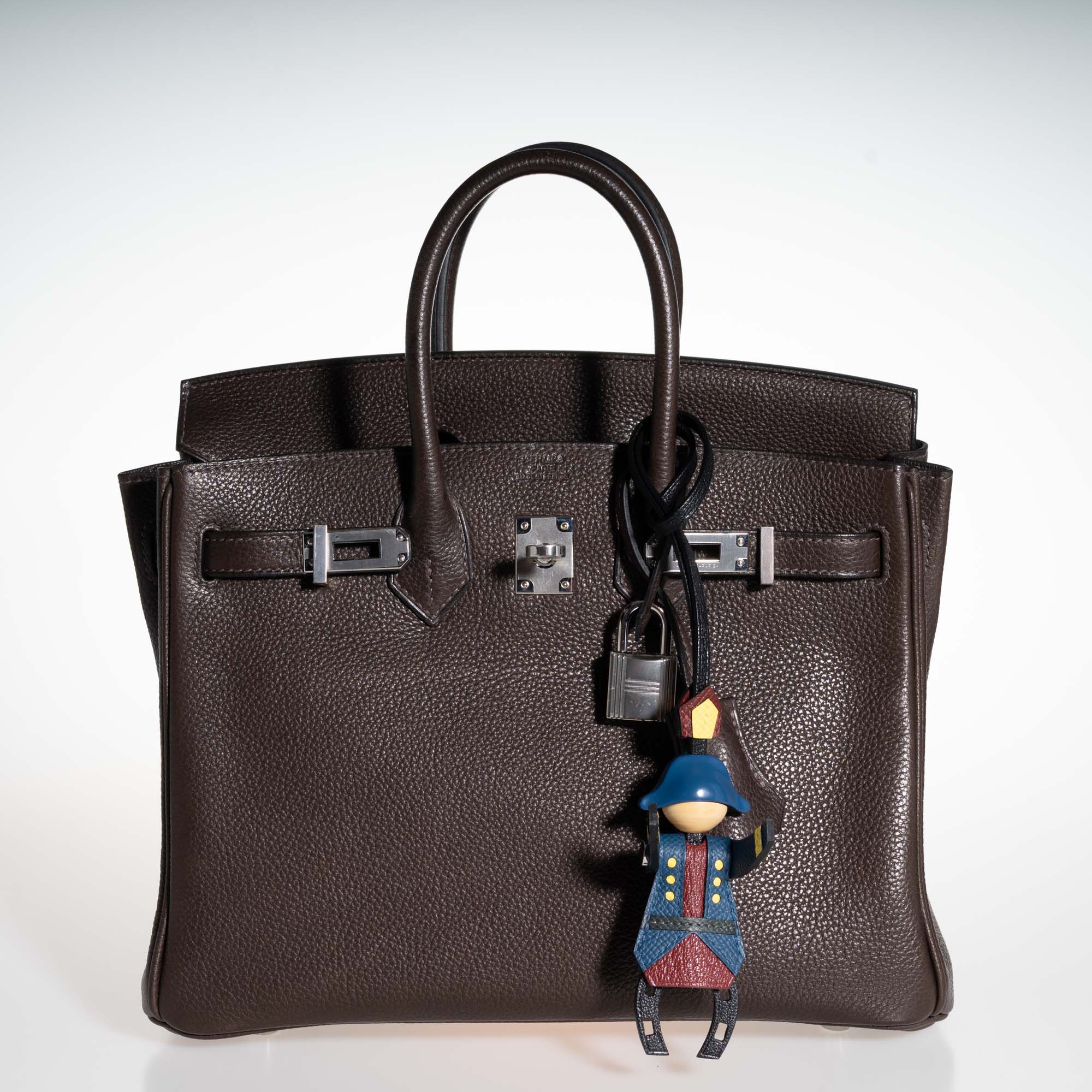 Hermès Birkin 25 Ebene Barenia Faubourg Bag Palladium Hardware