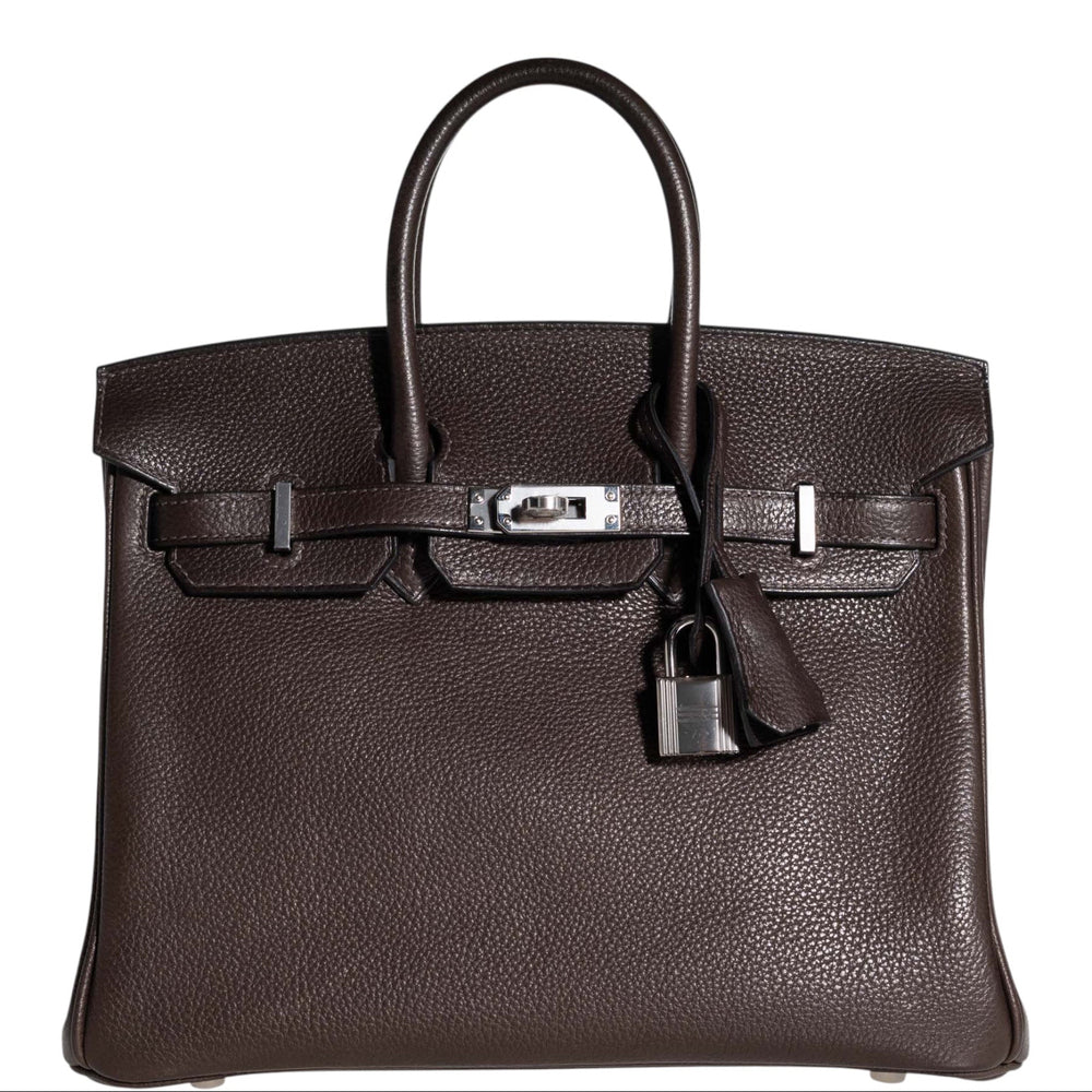Hermès Birkin 25 Ebene Barenia Faubourg Bag Palladium Hardware