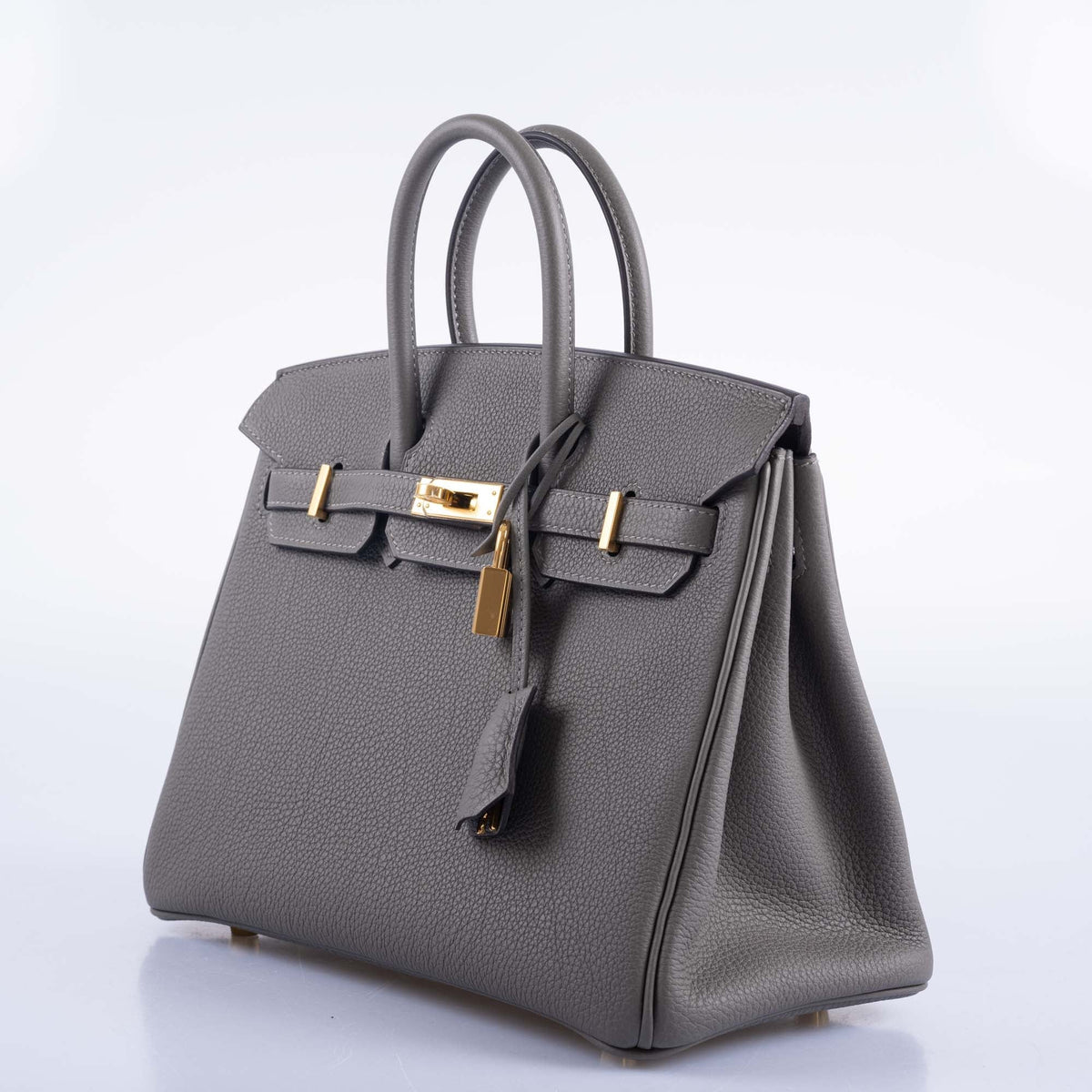 Hermès Birkin 25 Étain Togo Gold Hardware, side view