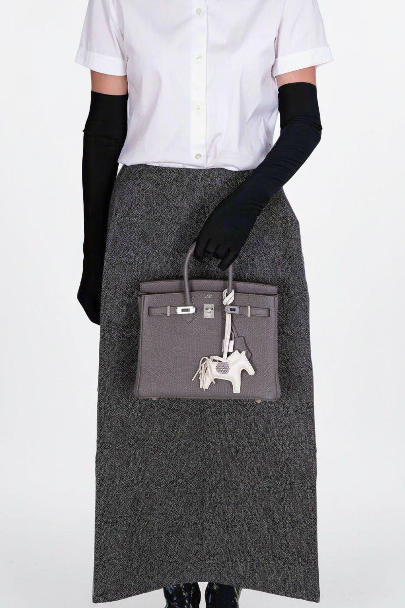 Hermès Birkin 25 Étain Togo Palladium Hardware