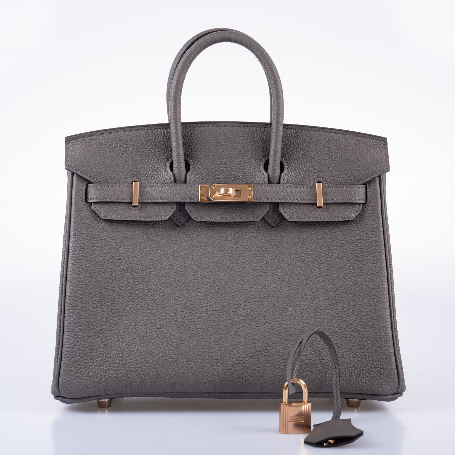 Hermès Birkin 25 Etain Togo with Rose Gold Hardware