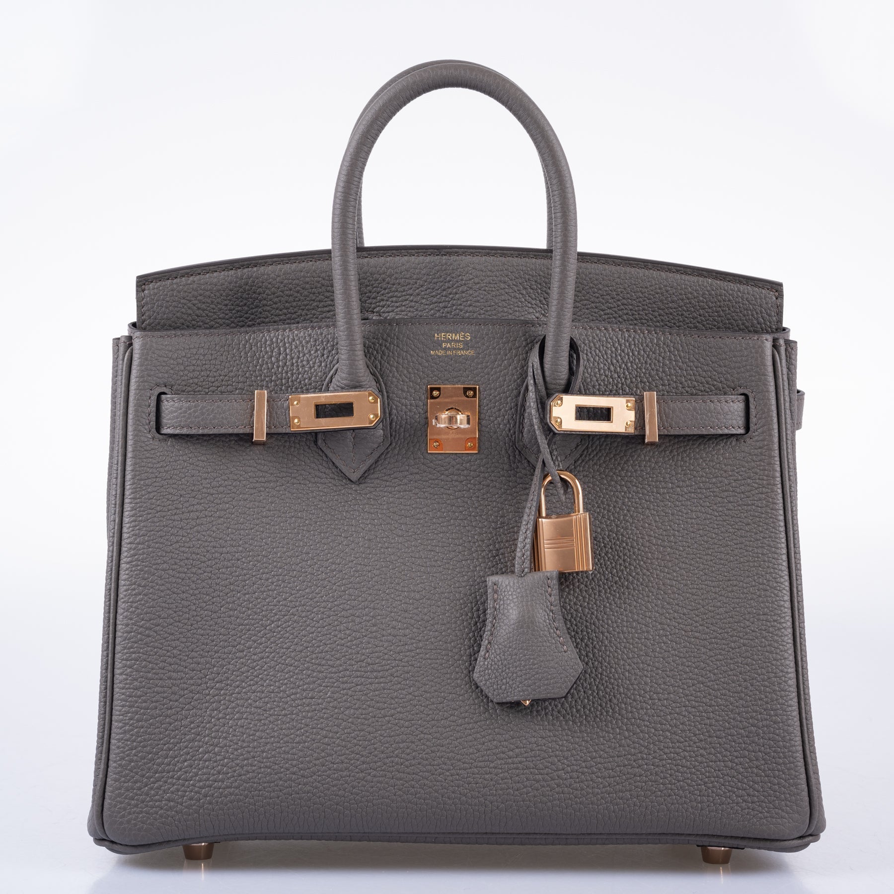 Hermès Birkin 25 Etain Togo with Rose Gold Hardware