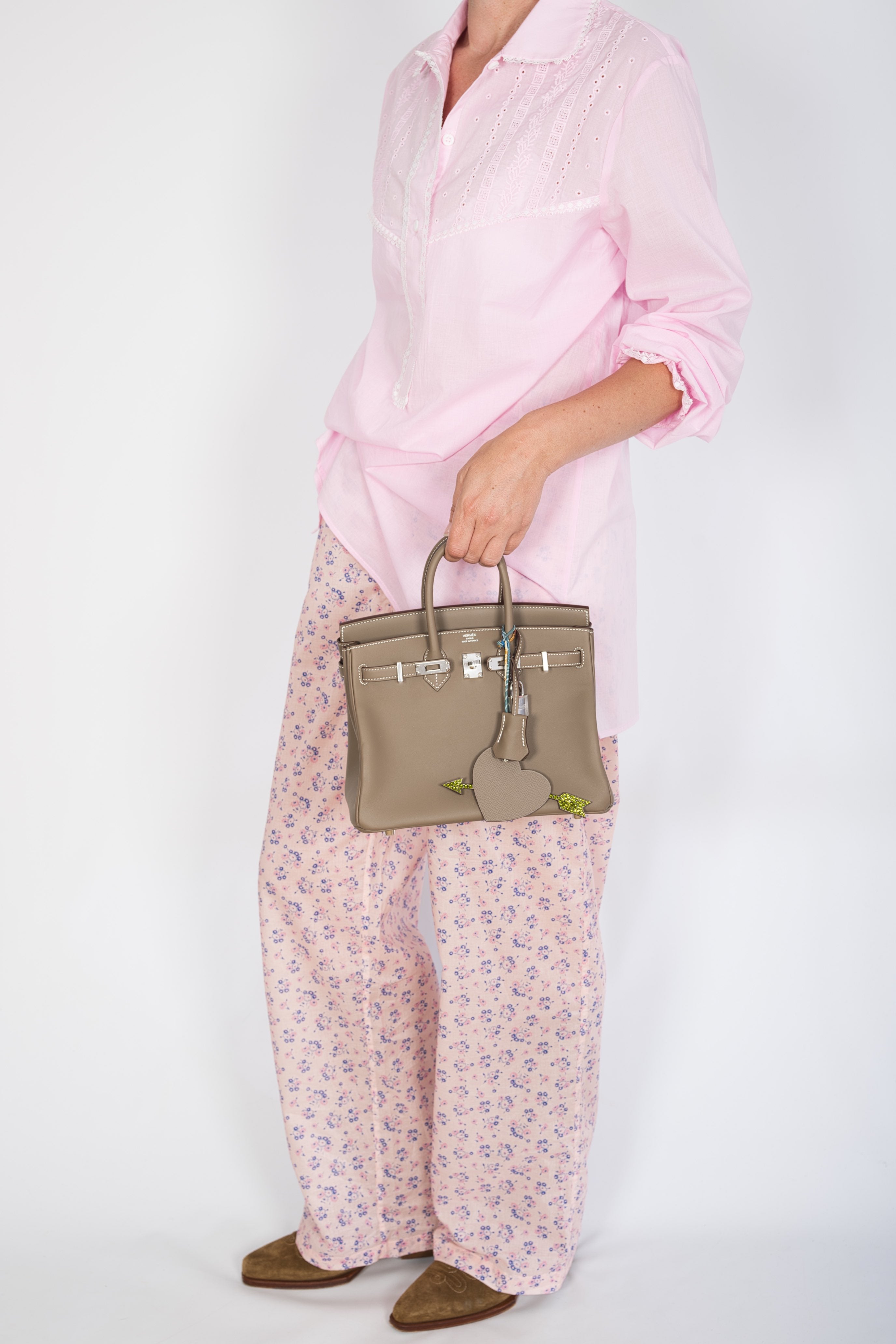 Hermès Birkin 25 Etoupe Swift Palladium Hardware