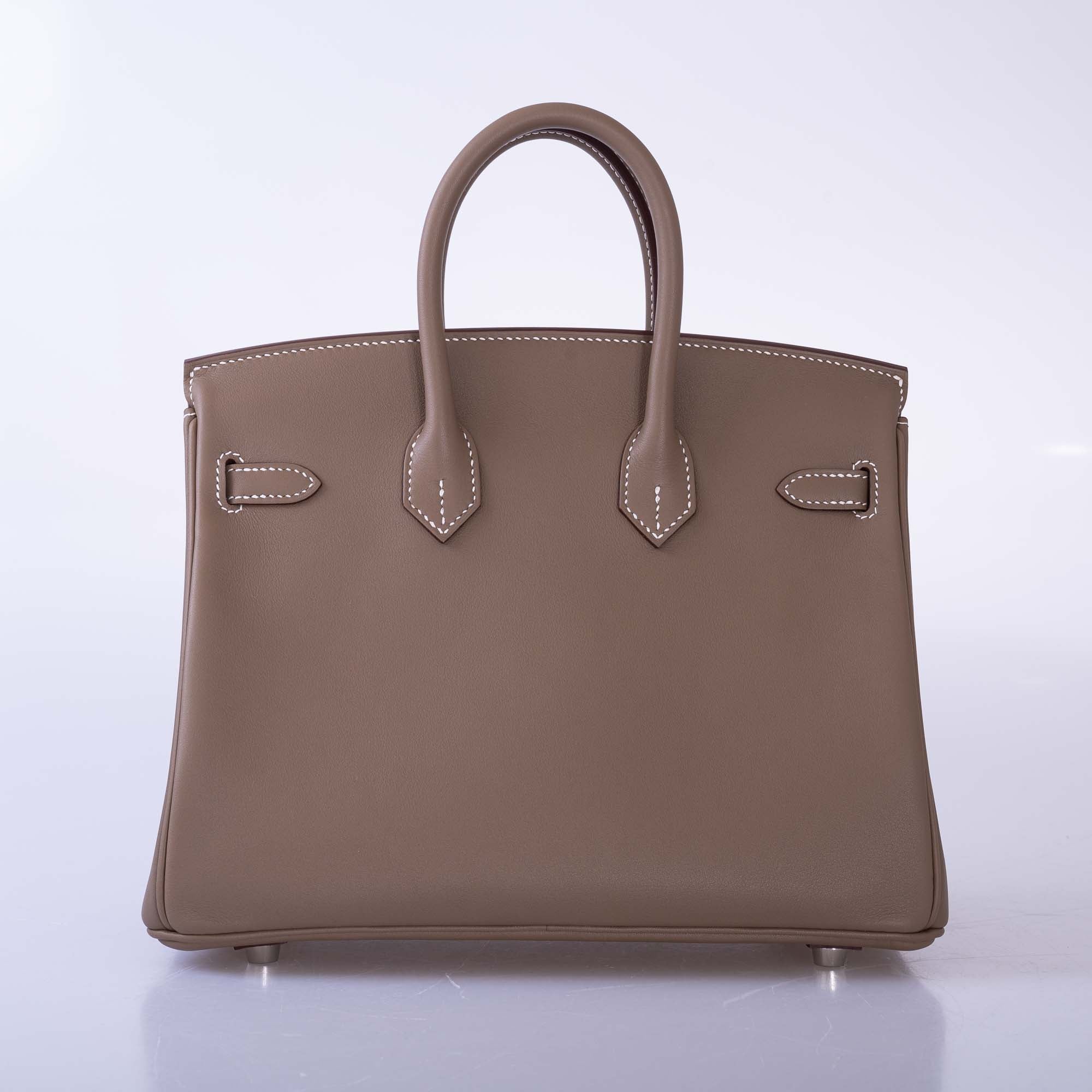 Hermès Birkin 25 Etoupe Swift Palladium Hardware