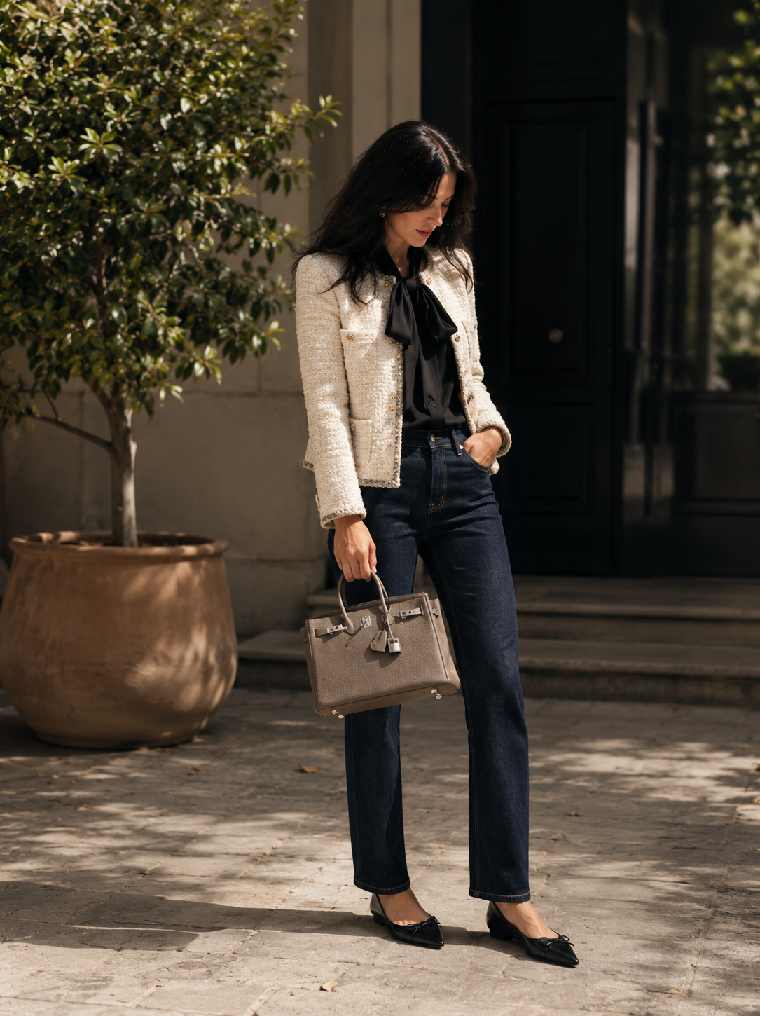 Hermès Birkin 25 Étoupe Togo Palladium Hardware