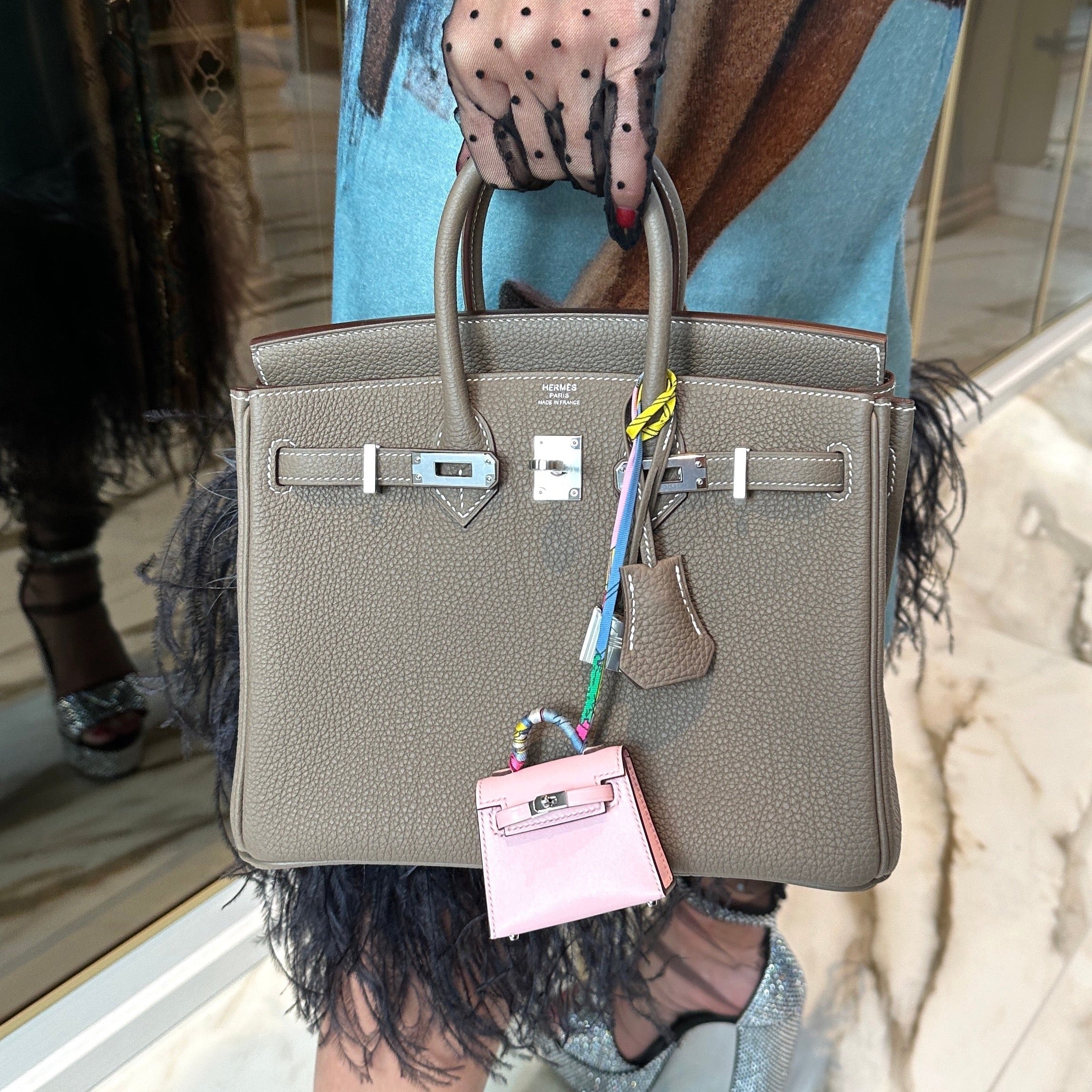 Hermès Birkin 25 Etoupe Togo Palladium Hardware