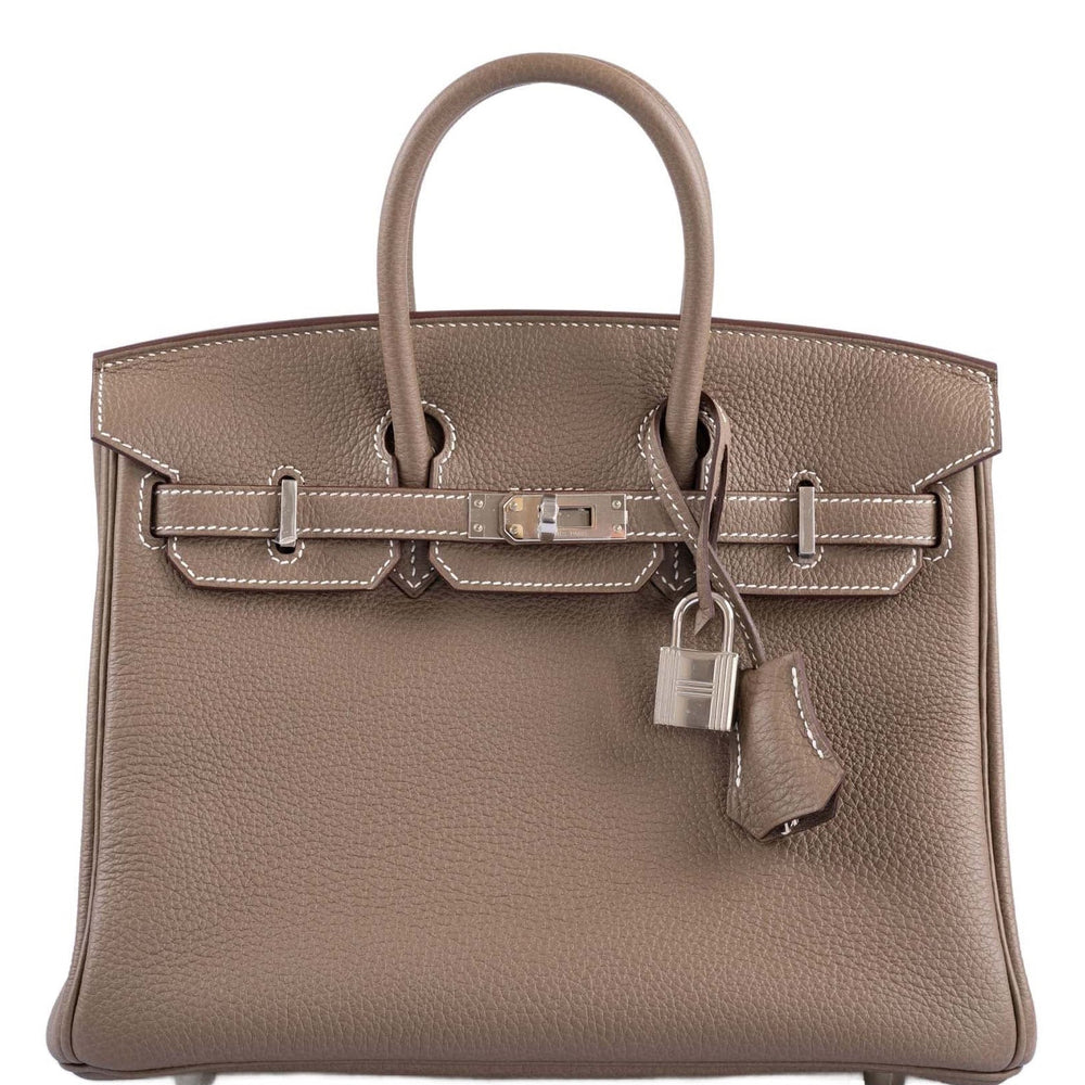 Hermès Birkin 25 Étoupe Togo Palladium Hardware