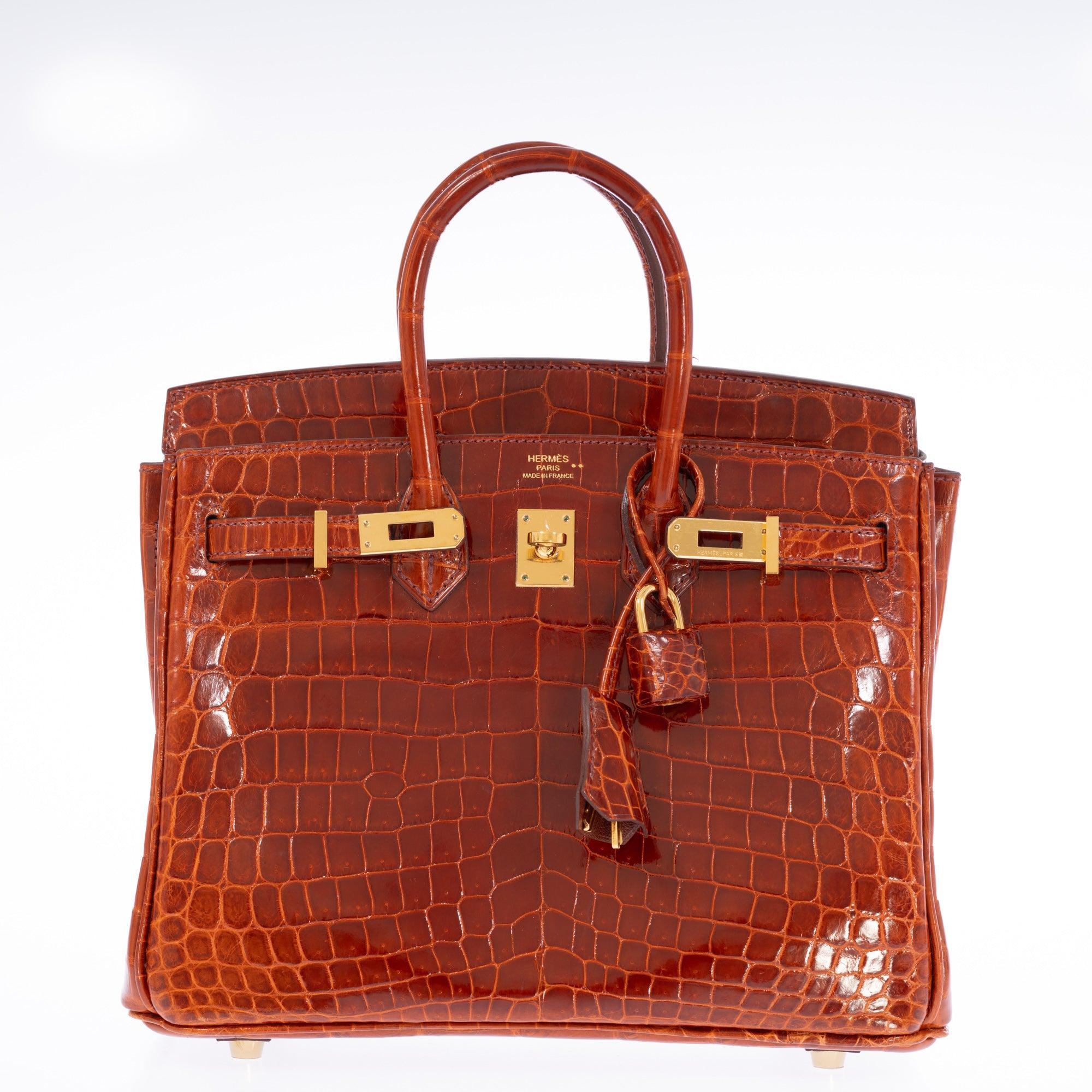 Hermès Birkin 25 Étrusque Shiny Niloticus Crocodile Gold Hardware
