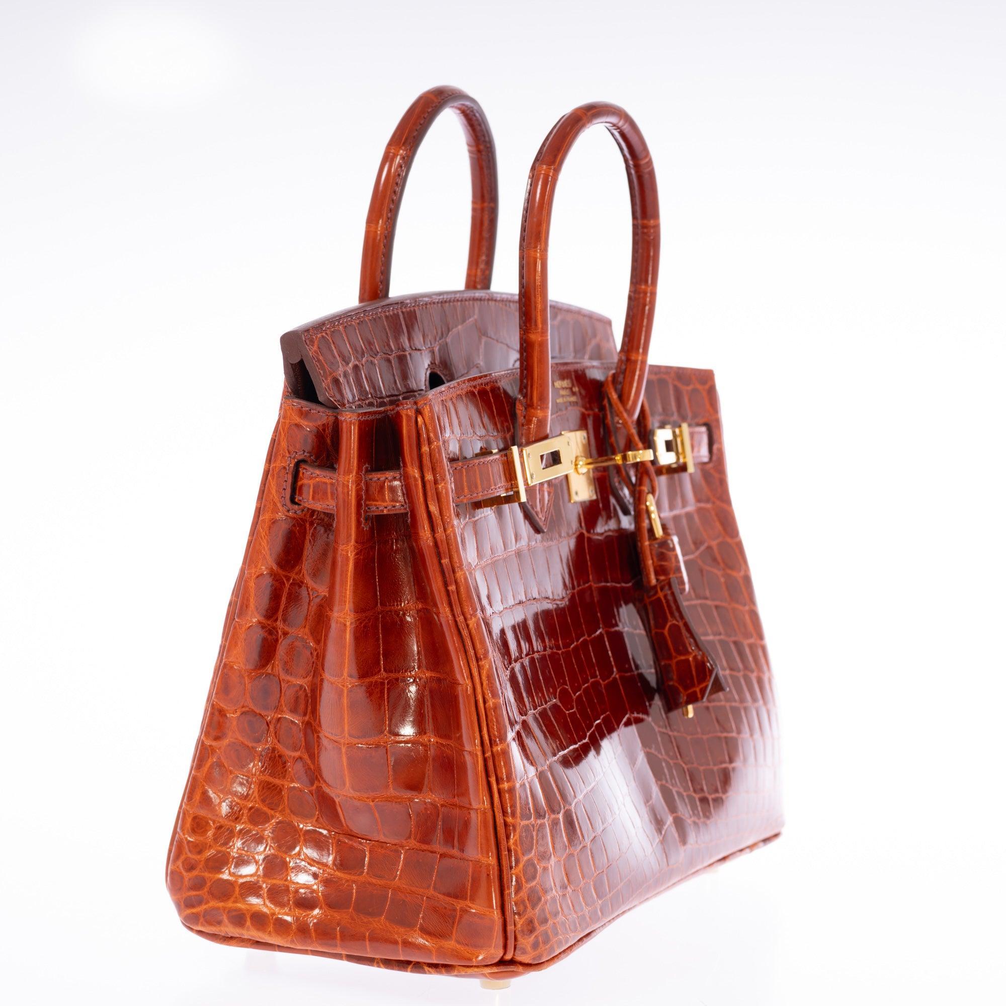 Hermès Birkin 25 Étrusque Shiny Niloticus Crocodile Gold Hardware