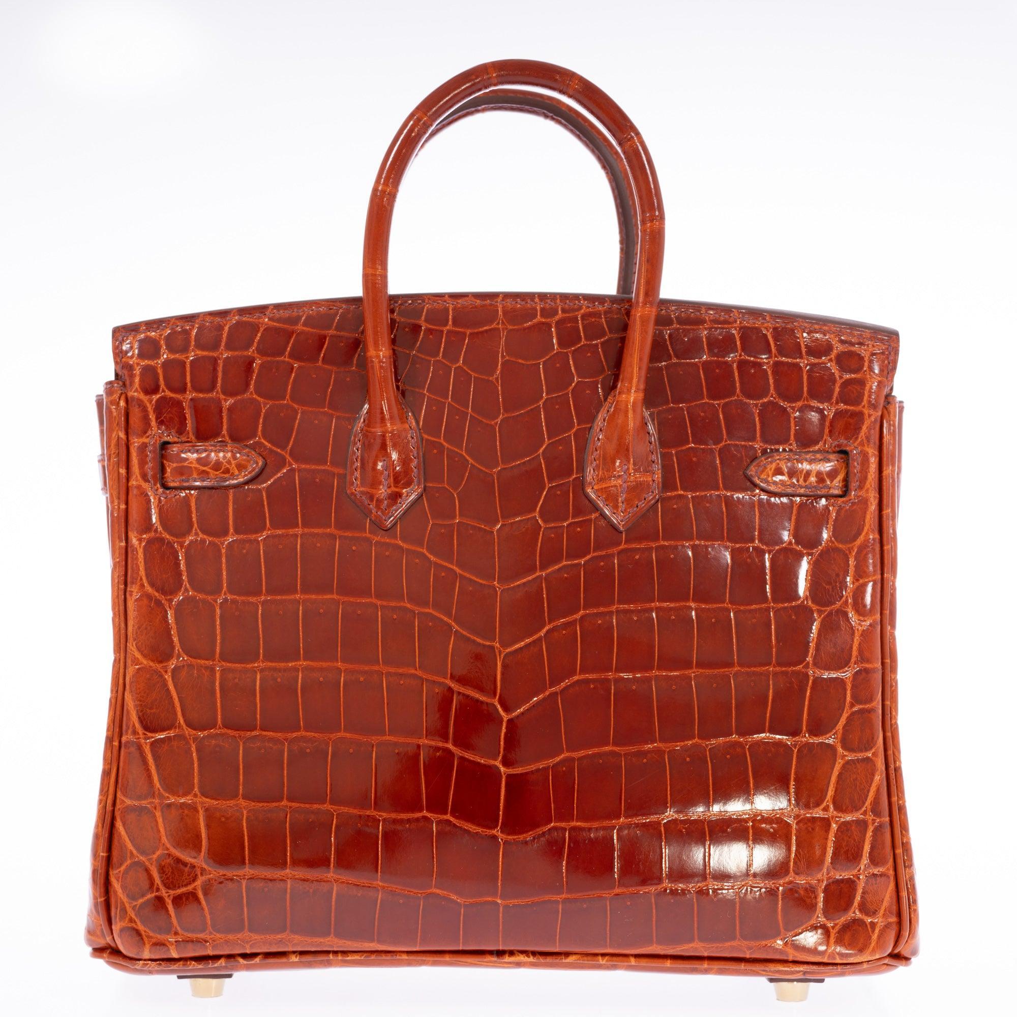 Hermès Birkin 25 Étrusque Shiny Niloticus Crocodile Gold Hardware
