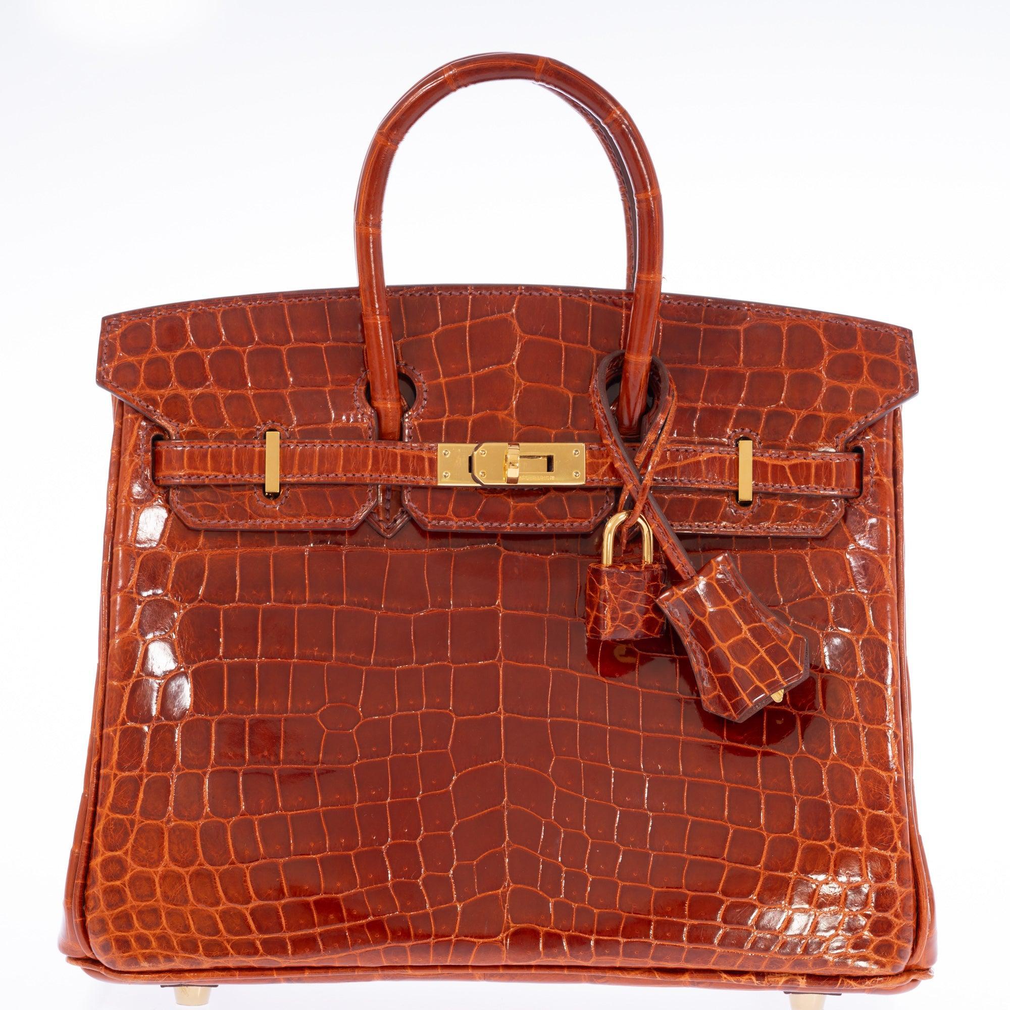 Hermès Birkin 25 Étrusque Shiny Niloticus Crocodile Gold Hardware