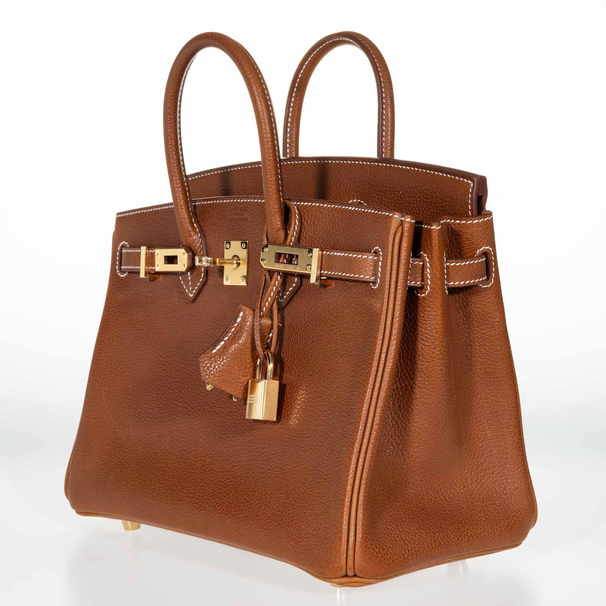 Hermès Birkin 25 Fauve Barenia Faubourg Gold Hardware