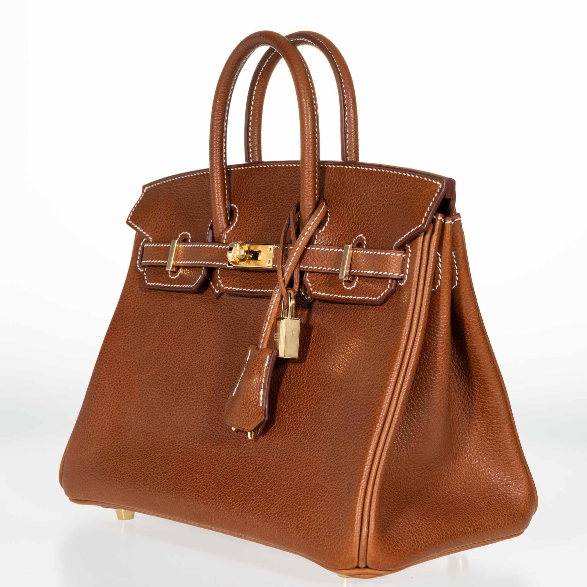 Hermès Birkin 25 Fauve Barenia Faubourg Gold Hardware