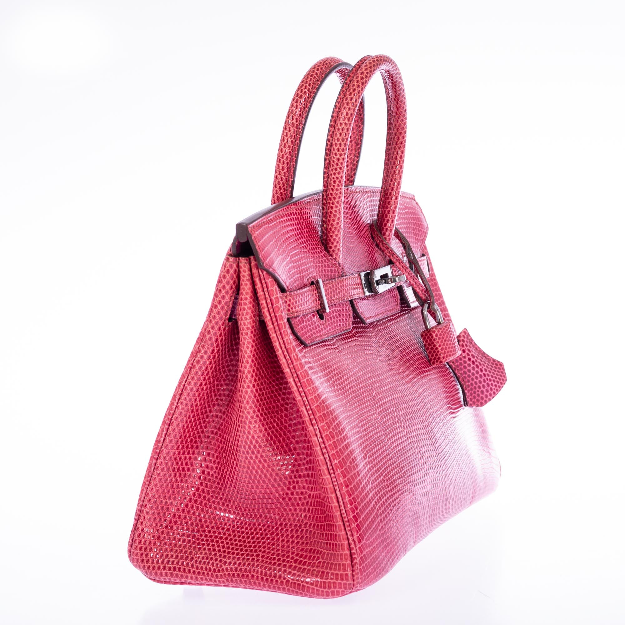 Hermès Birkin 25 Fuchsia Lizard Palladium Hardware | JANEFINDS