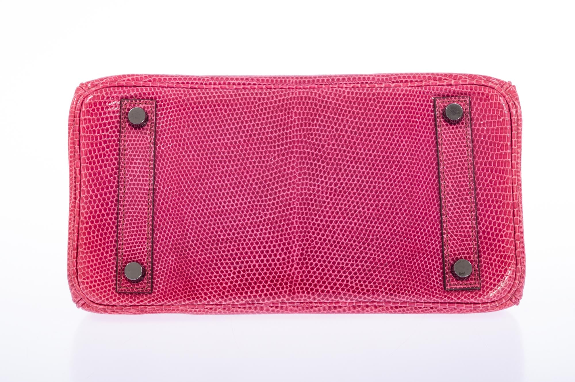 Hermès Birkin 25 Fuchsia Lizard Palladium Hardware