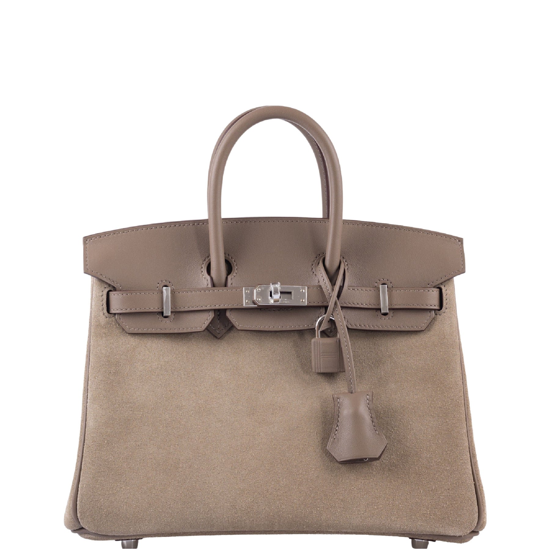 Hermès Birkin 25 Gris Caillou & Etoupe Grizzly Palladium
