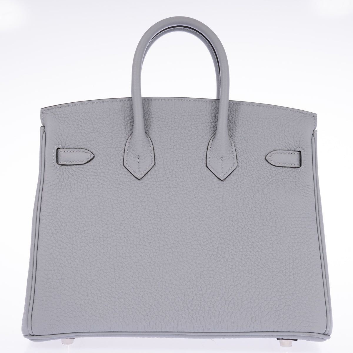 Hermès Birkin 25 Gris Pantin Togo Palladium Hardware, back view