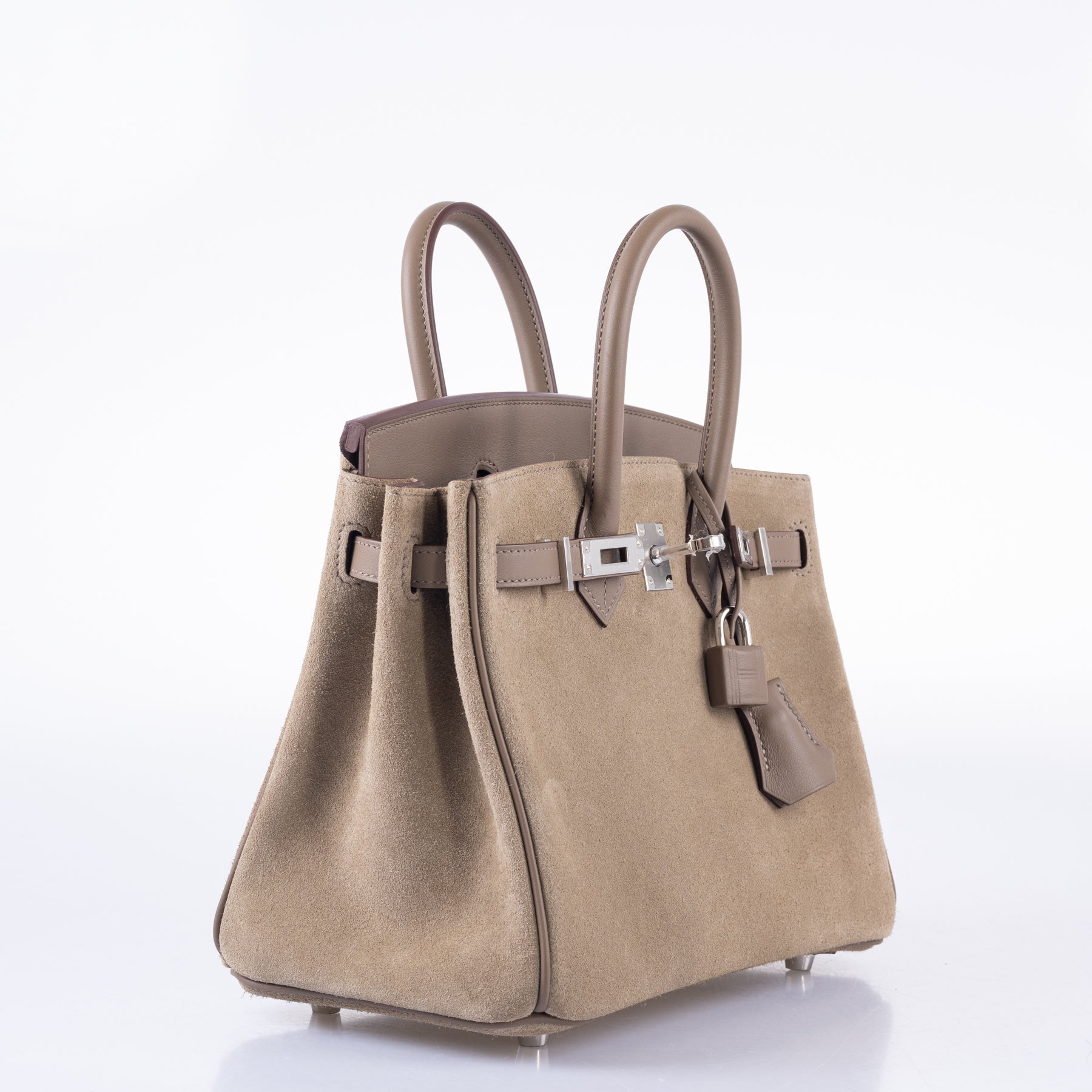 Hermès Birkin 25 Grizzly Gris Caillou/Étoupe Veau Doblis & Swift Palladium Hardware