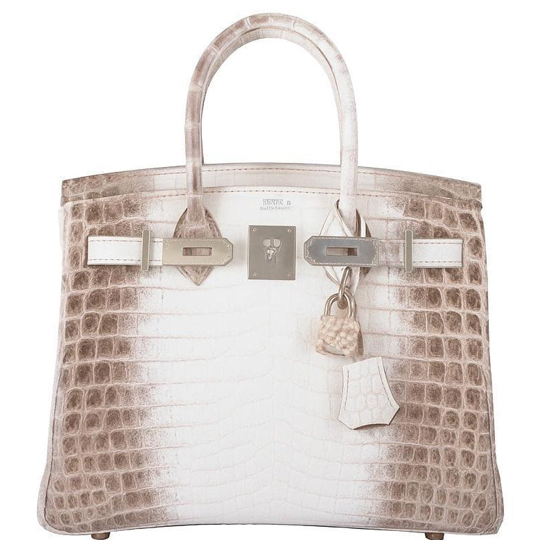 Hermès Birkin 25 Himalayan White Niloticus Crocodile Palladium Hardware