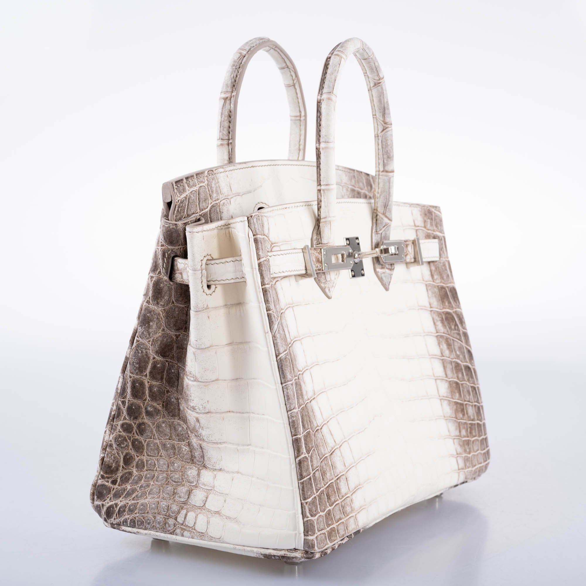 Hermès Birkin 25 Himalayan White Niloticus Crocodile Palladium