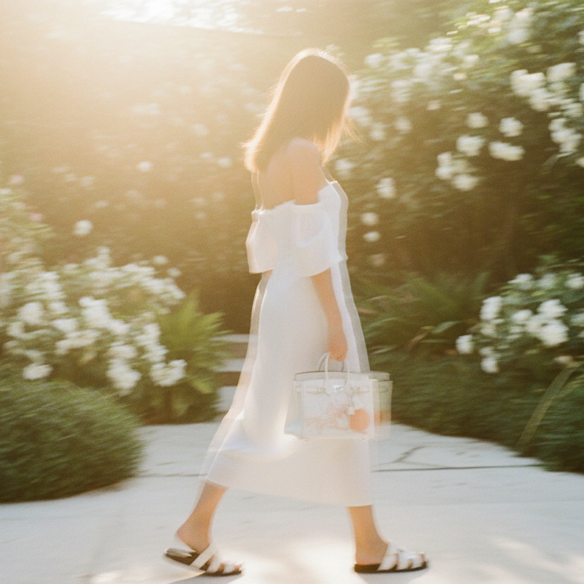 Hermès Birkin 25 In and Out Blanc Swift with Palladium Hardware