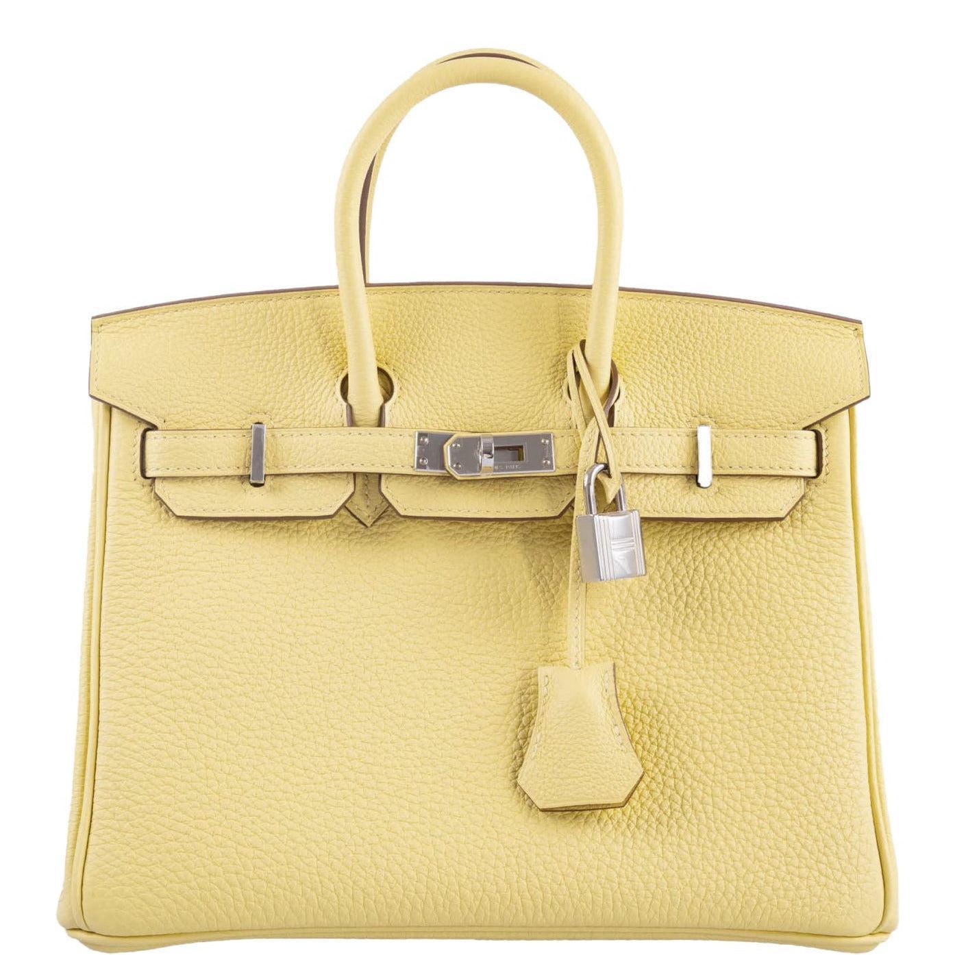 Hermès Birkin 25 Jaune Poussin Togo Palladium Hardware