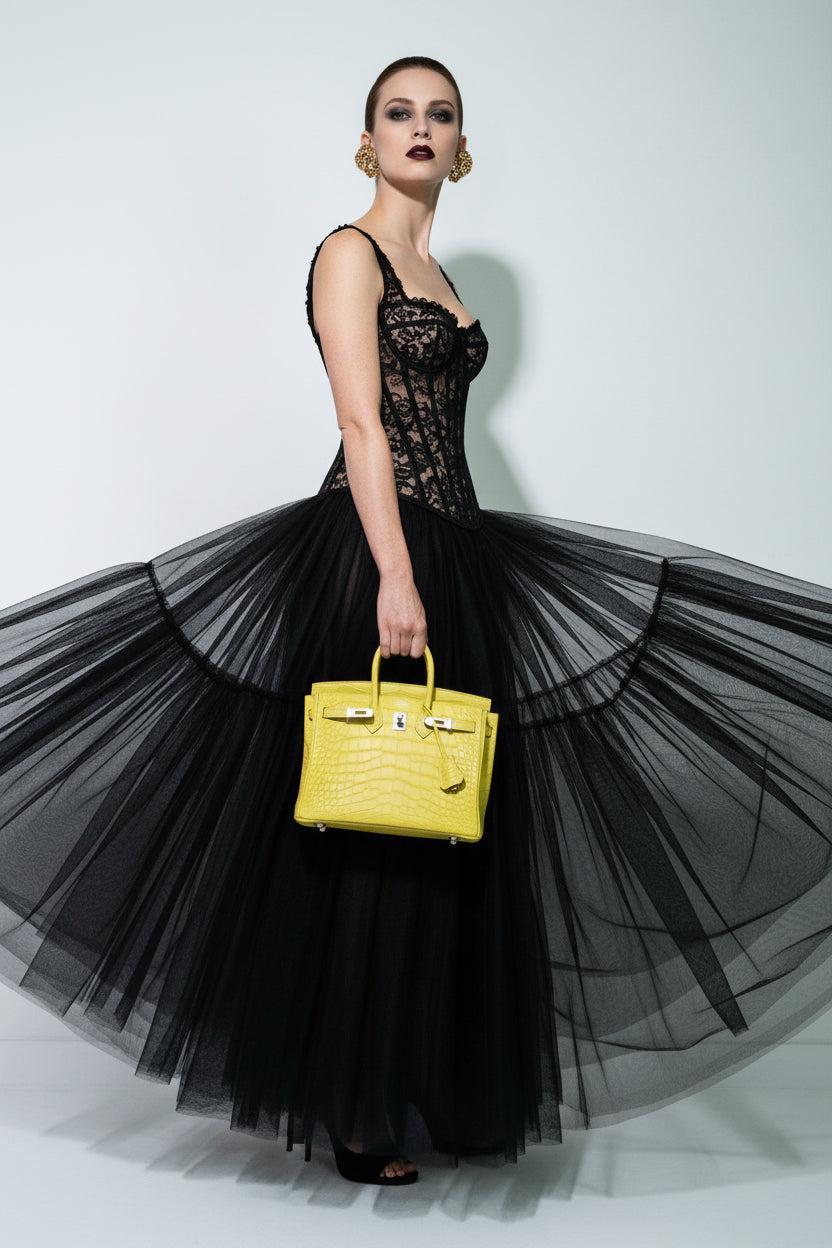 Hermès Birkin 25 Lime Matte Alligator Palladium Hardware