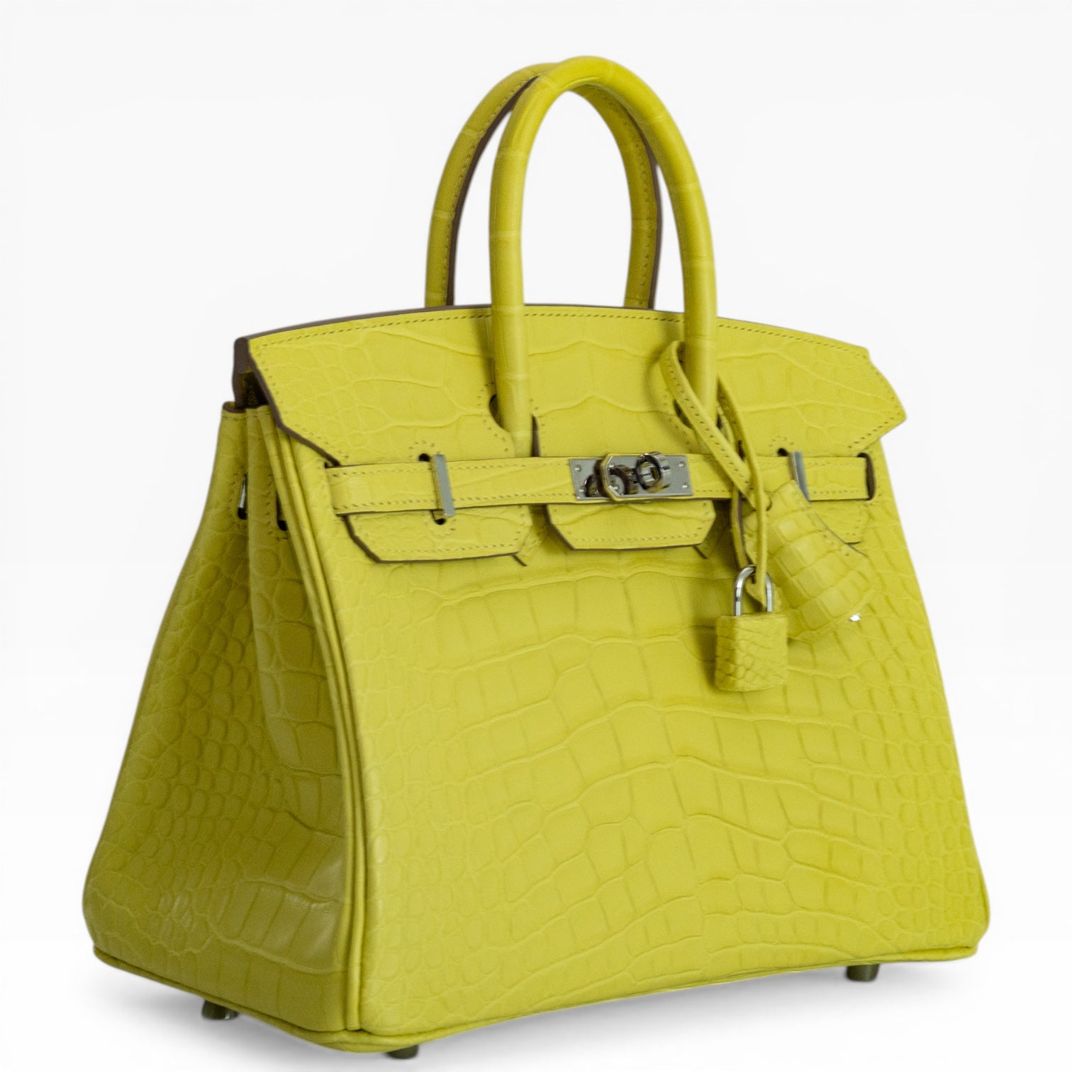 Hermès Birkin 25 Lime Matte Alligator Palladium Hardware