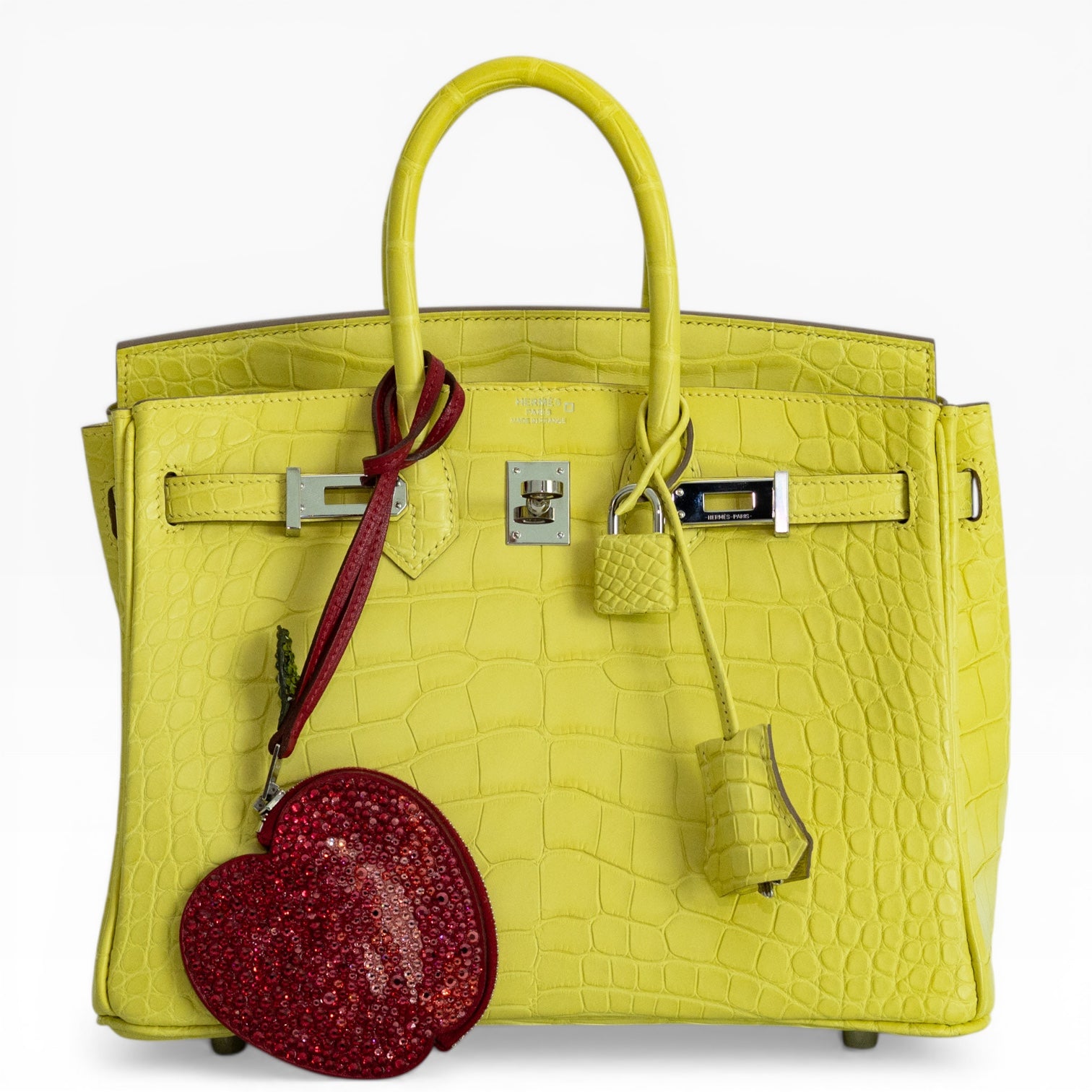 Hermès Birkin 25 Lime Matte Alligator Palladium Hardware