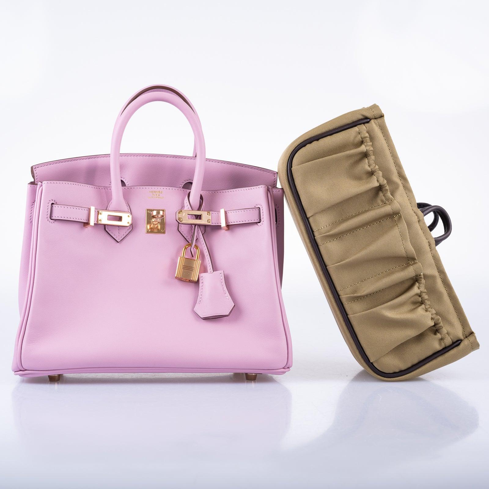 Hermès Birkin 25 Mauve Sylvestre Swift Rose Gold Hardware