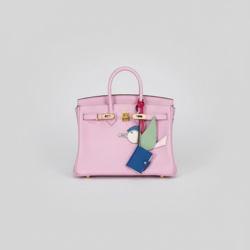Hermès Birkin 25 Mauve Sylvestre Swift Rose Gold Hardware
