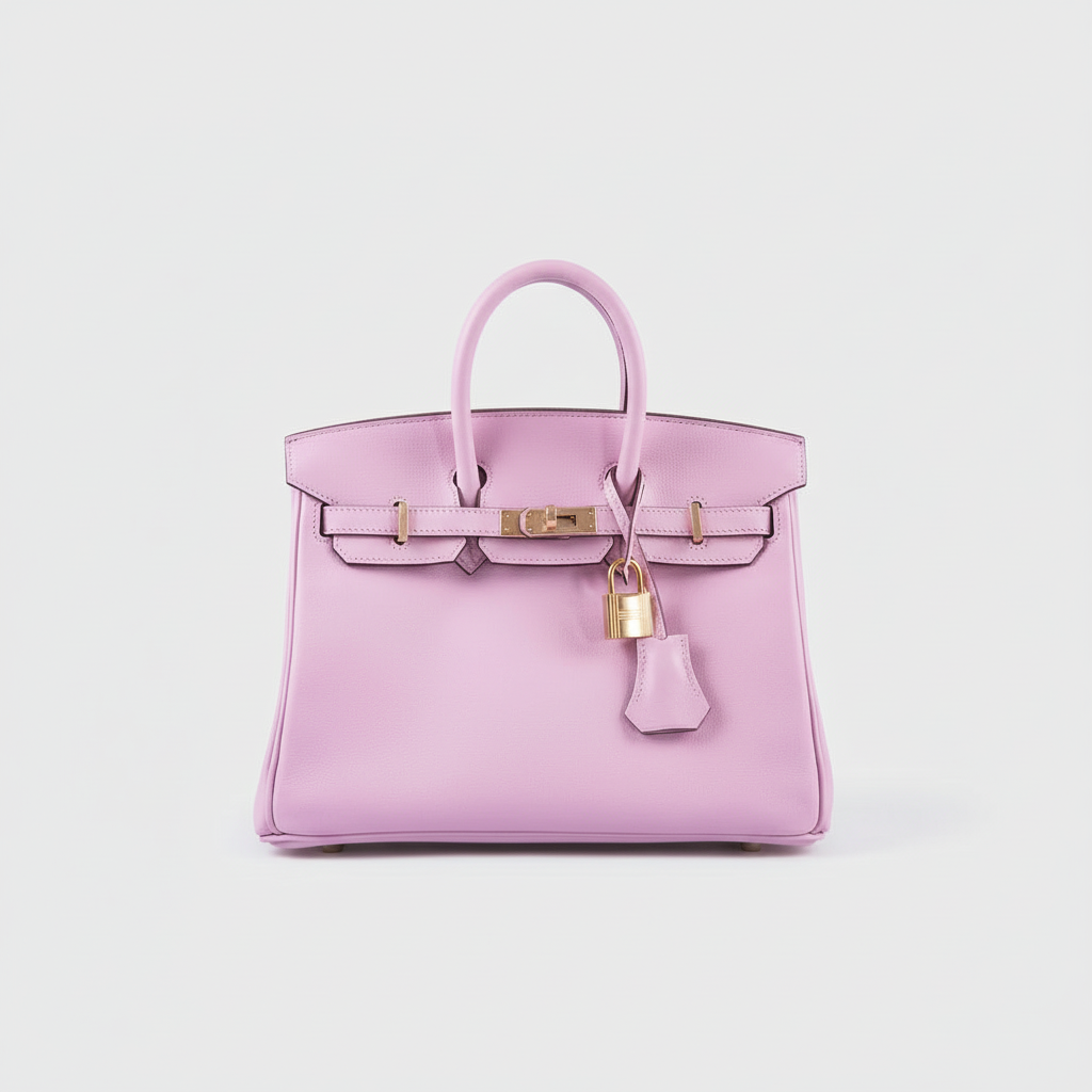 Hermès Birkin 25 Mauve Sylvestre Swift Rose Gold Hardware