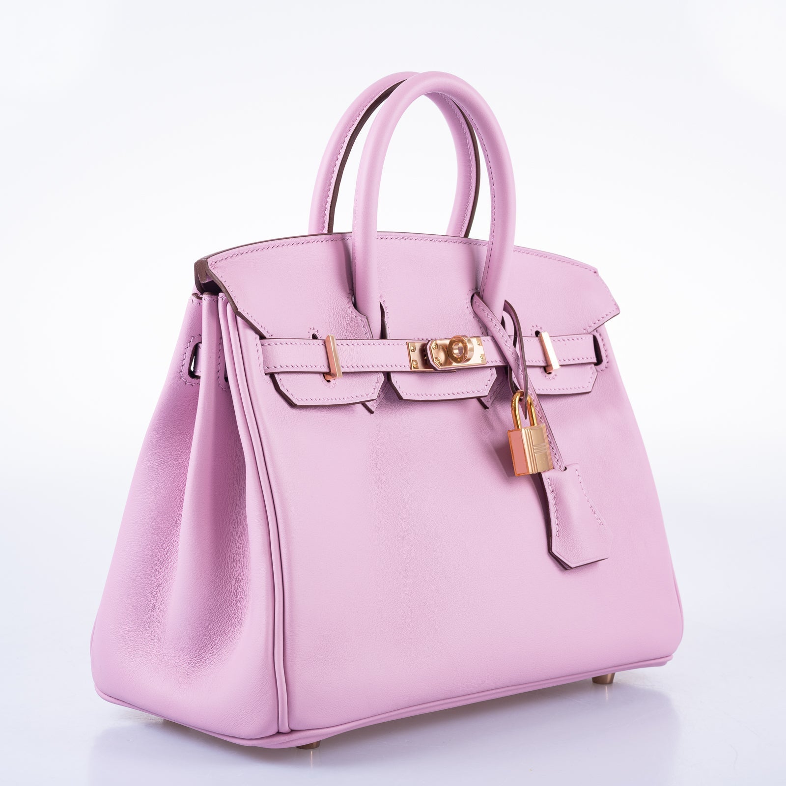 Hermès Birkin 25 Mauve Sylvestre Swift Rose Gold Hardware