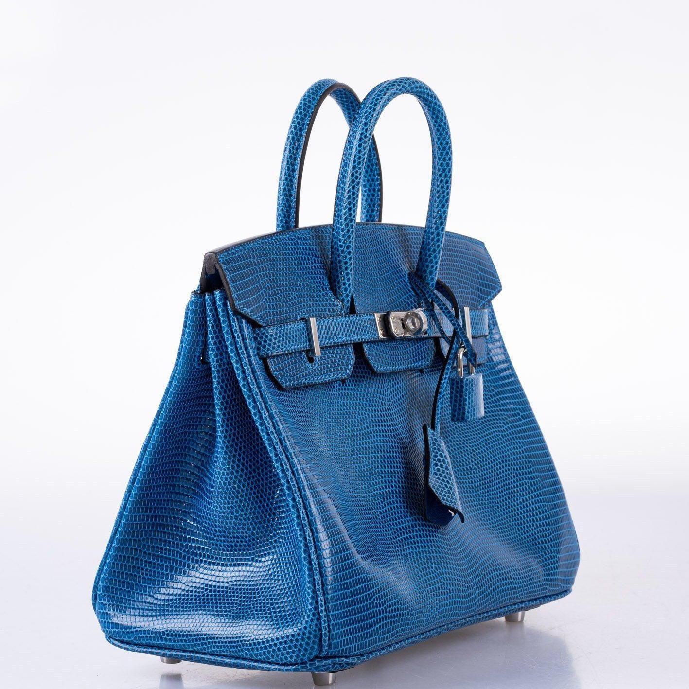 Hermès Birkin 25 Mykonos Niloticus Lizard Palladium Hardware