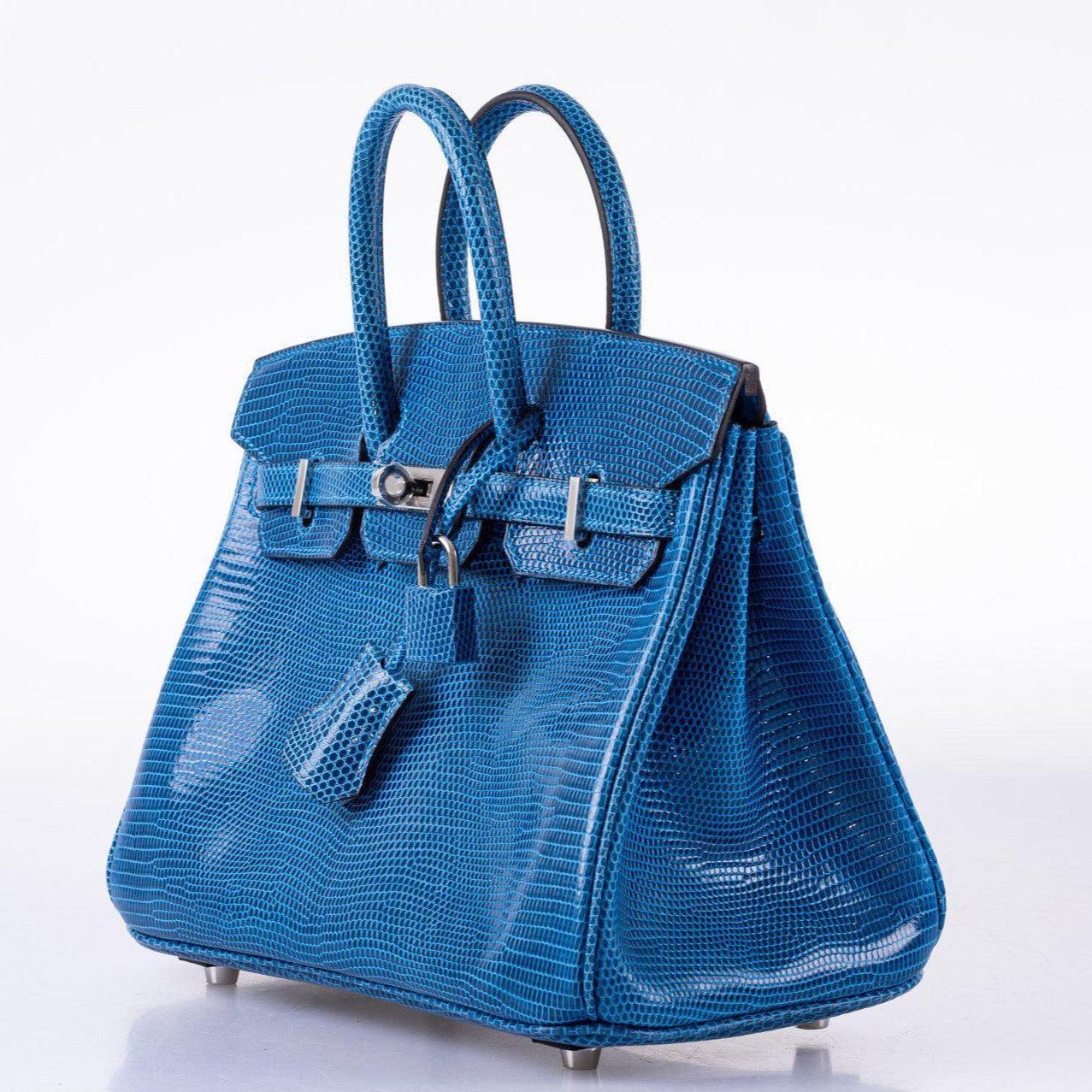 Hermès Birkin 25 Mykonos Niloticus Lizard Palladium Hardware