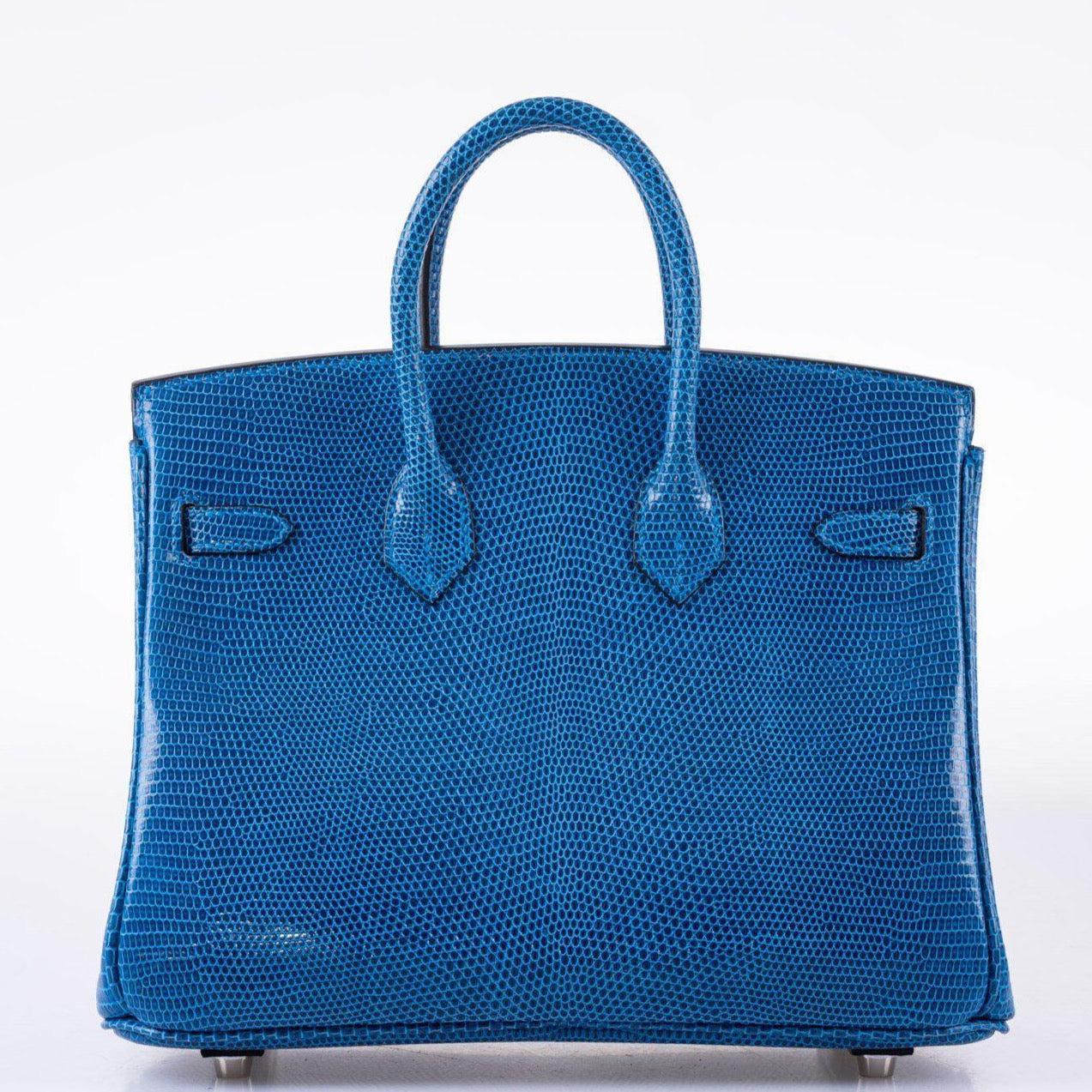 Hermès Birkin 25 Mykonos Niloticus Lizard Palladium Hardware