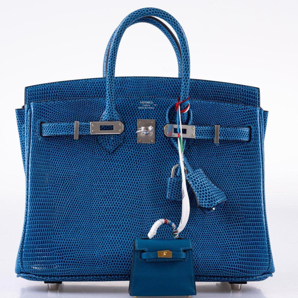 Hermès Birkin 25 Mykonos Niloticus Lizard Palladium Hardware