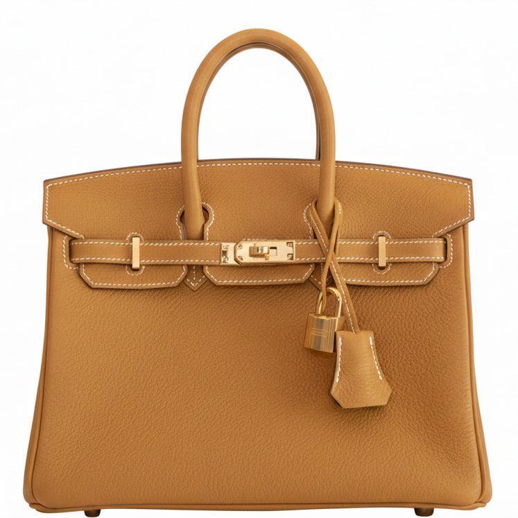 Hermès Birkin 25 Natural Sable Togo Gold Hardware | JANEFINDS