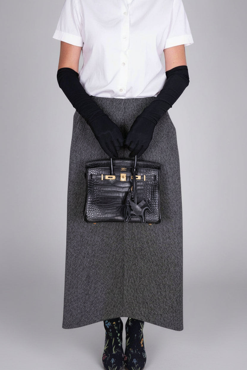 Hermès Birkin 25 Noir Matte Alligator Gold Hardware