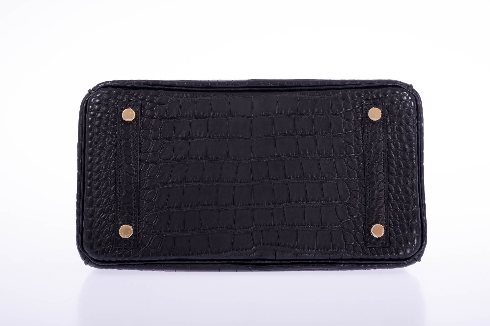 Hermès Birkin 25 Noir Matte Alligator Gold Hardware