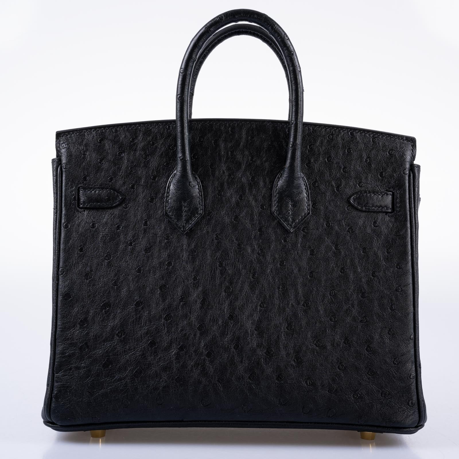 Hermès Birkin 25 Noir Ostrich Gold Hardware